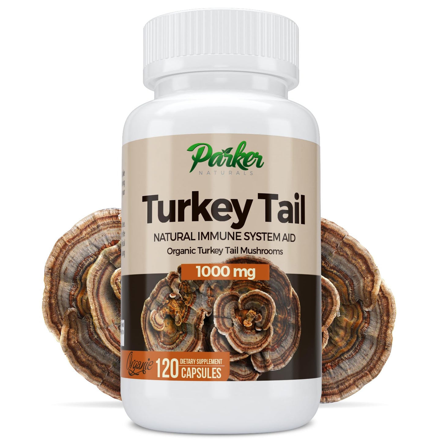 Parker Naturals Turkey Tail Mushroom Capsules 120 Count