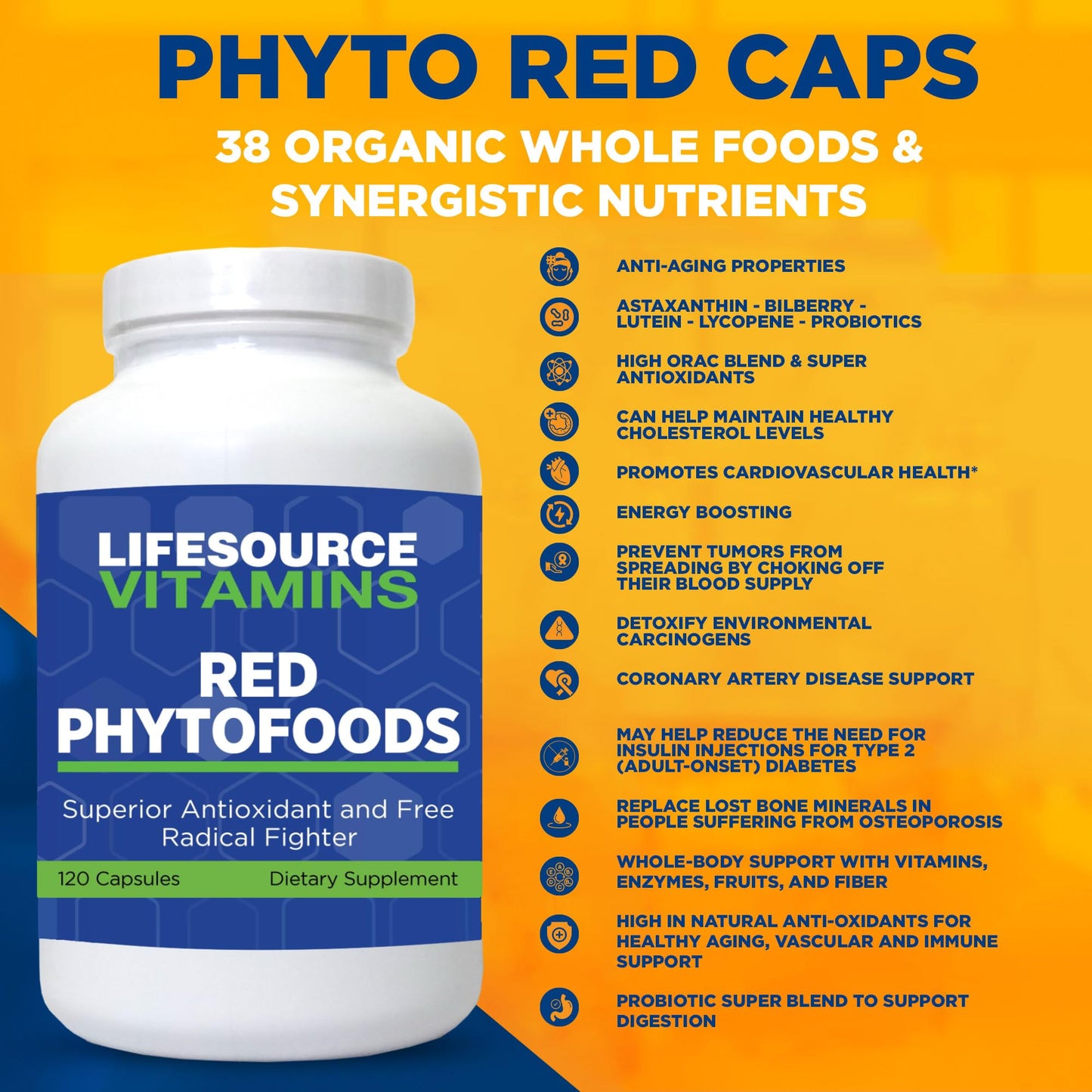 LifeSourceVitamins Red Phyto Foods Capsule 120 Count