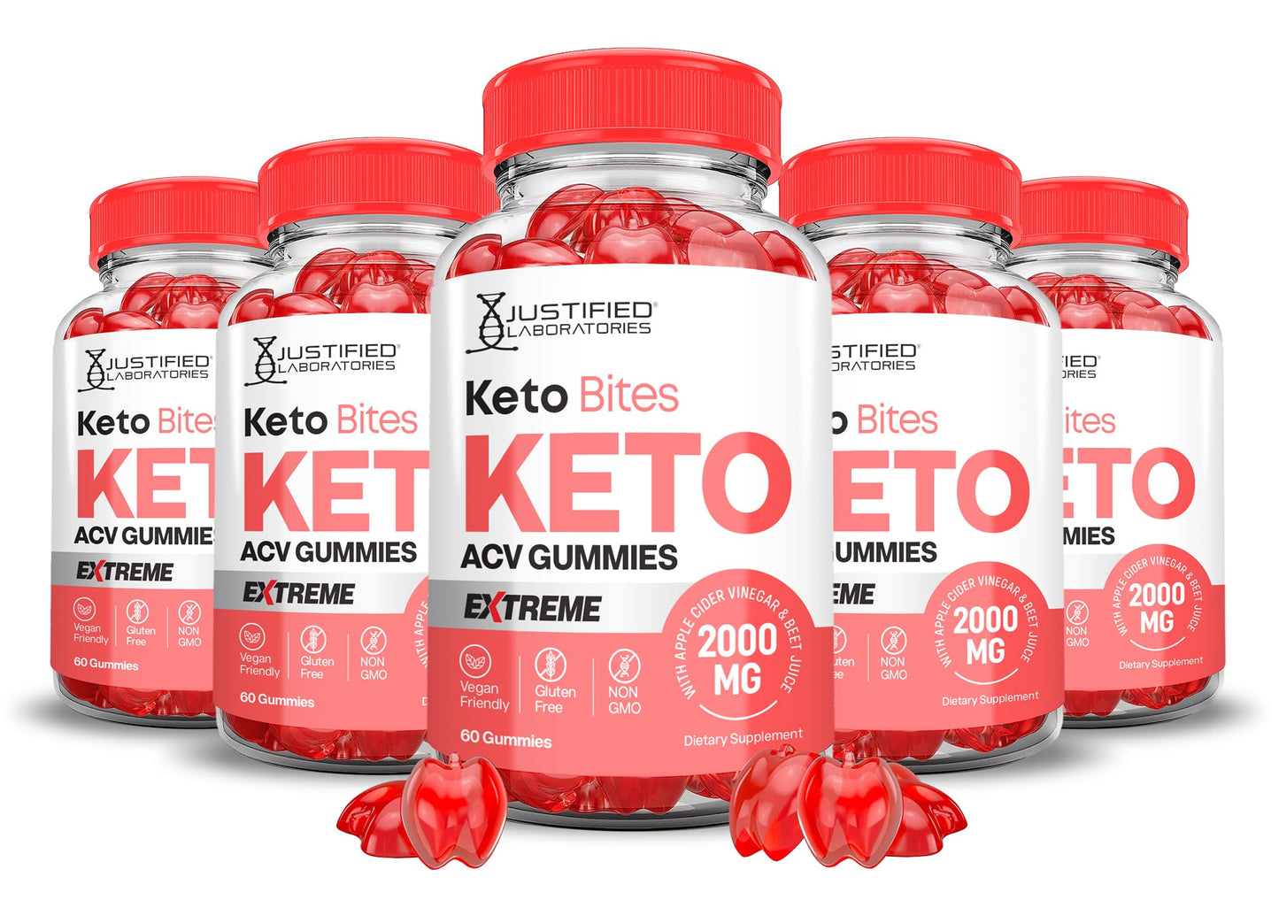 Justified Laboratories Keto Bits ACV Gummies 2000mg, 300 Gummies