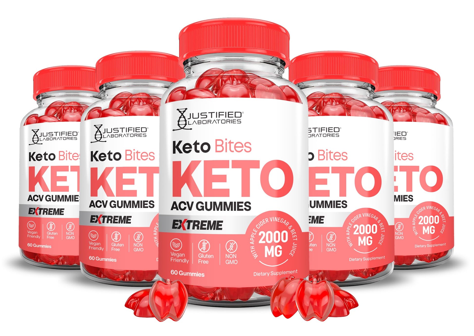 Justified Laboratories Keto Bits ACV Gummies 2000mg, 300 Gummies