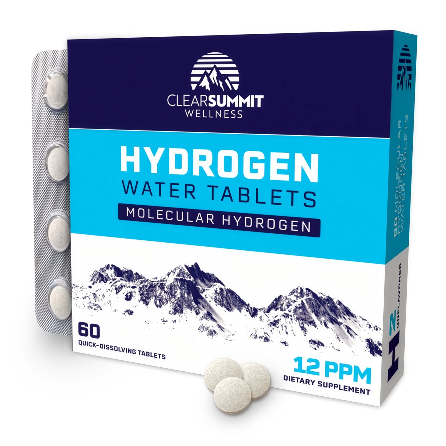 ClearSummit Wellness Hydrogen Water Tablets with Magnesium, 60 Tablets