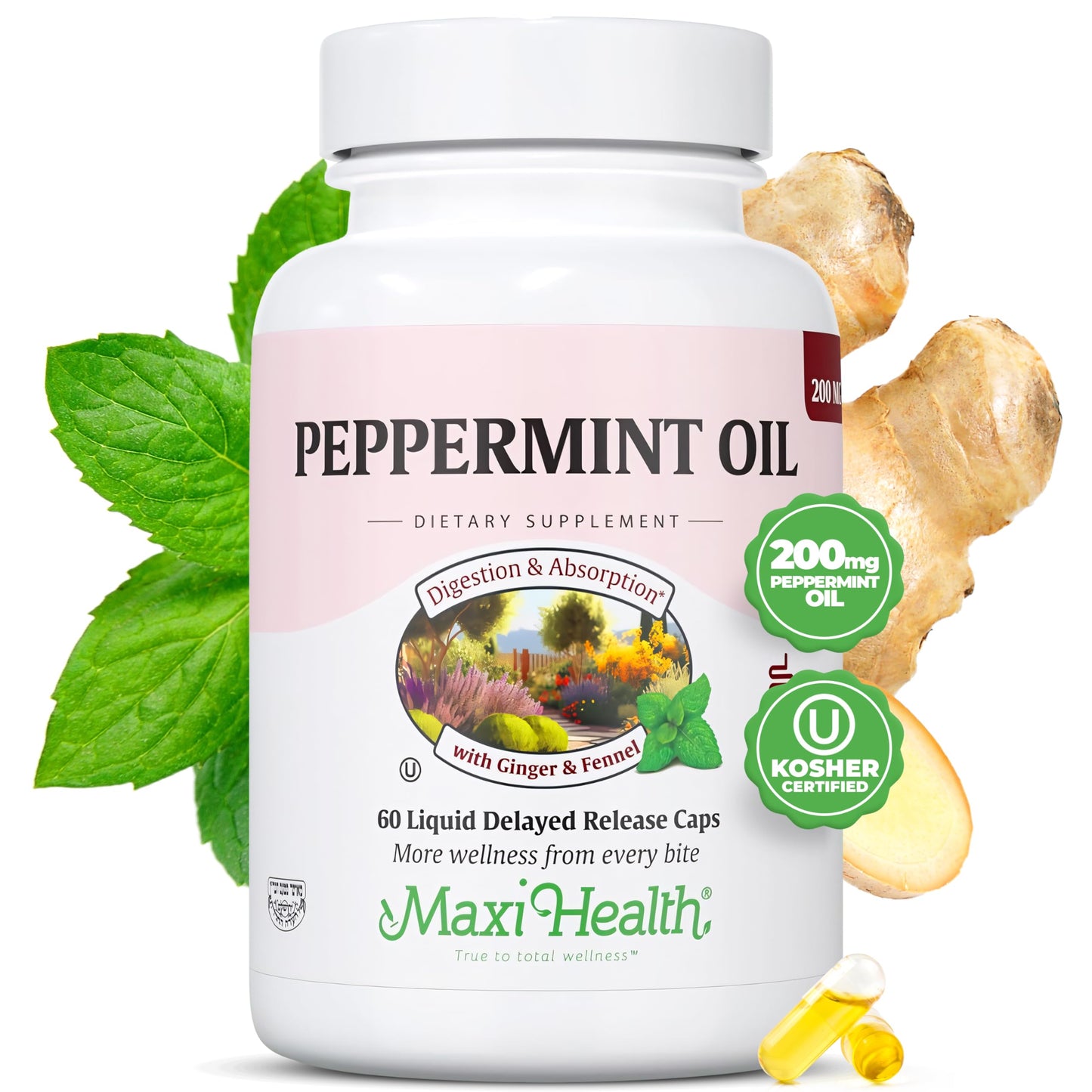 Maxi Health Peppermint Oil Capsules 60 Capsules