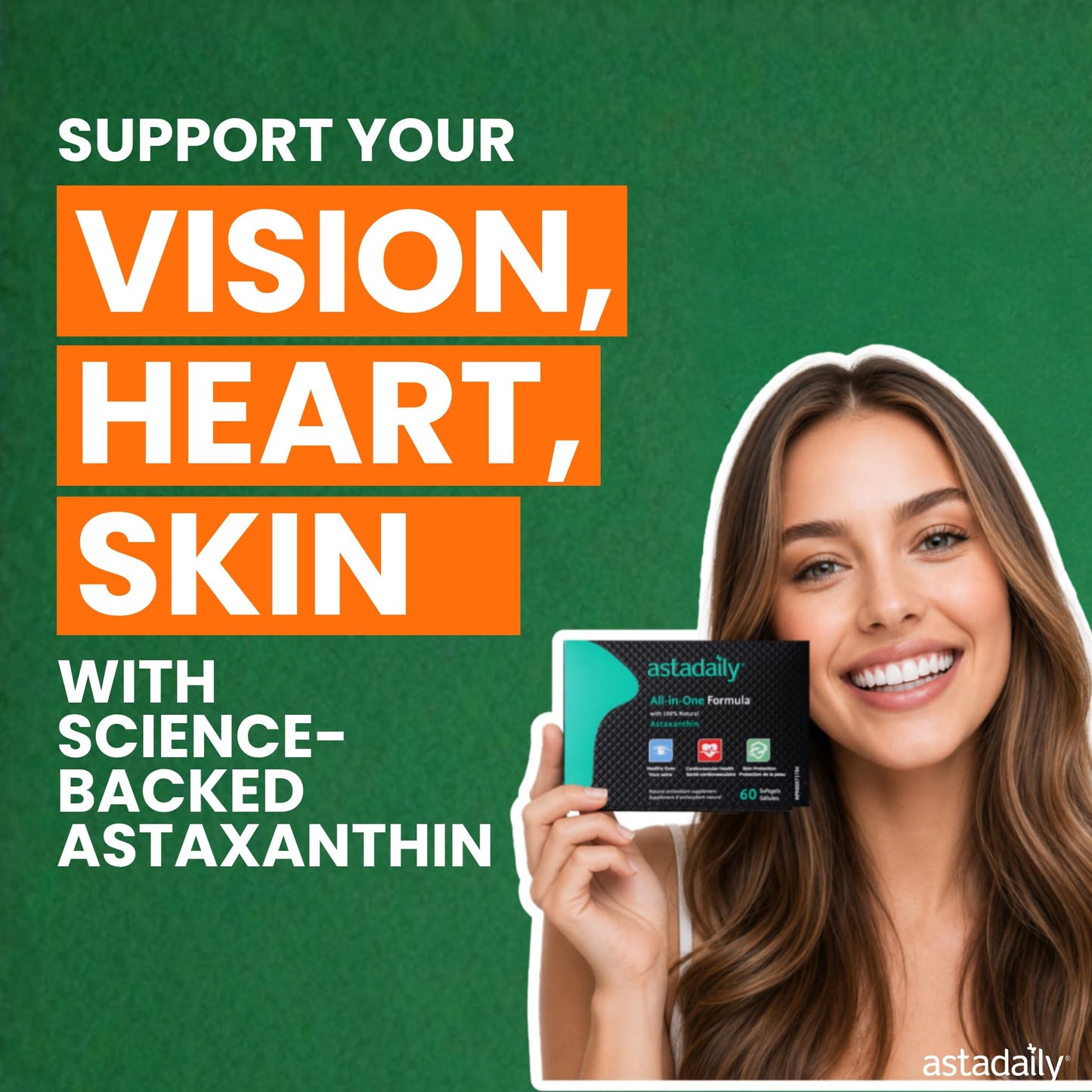 AstaDaily All-in-One Astaxanthin Supplements Softgels 60