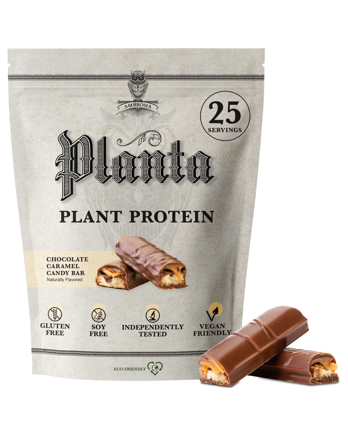 Ambrosia Plant Based Protein Powder Candy Bar 29.6 oz