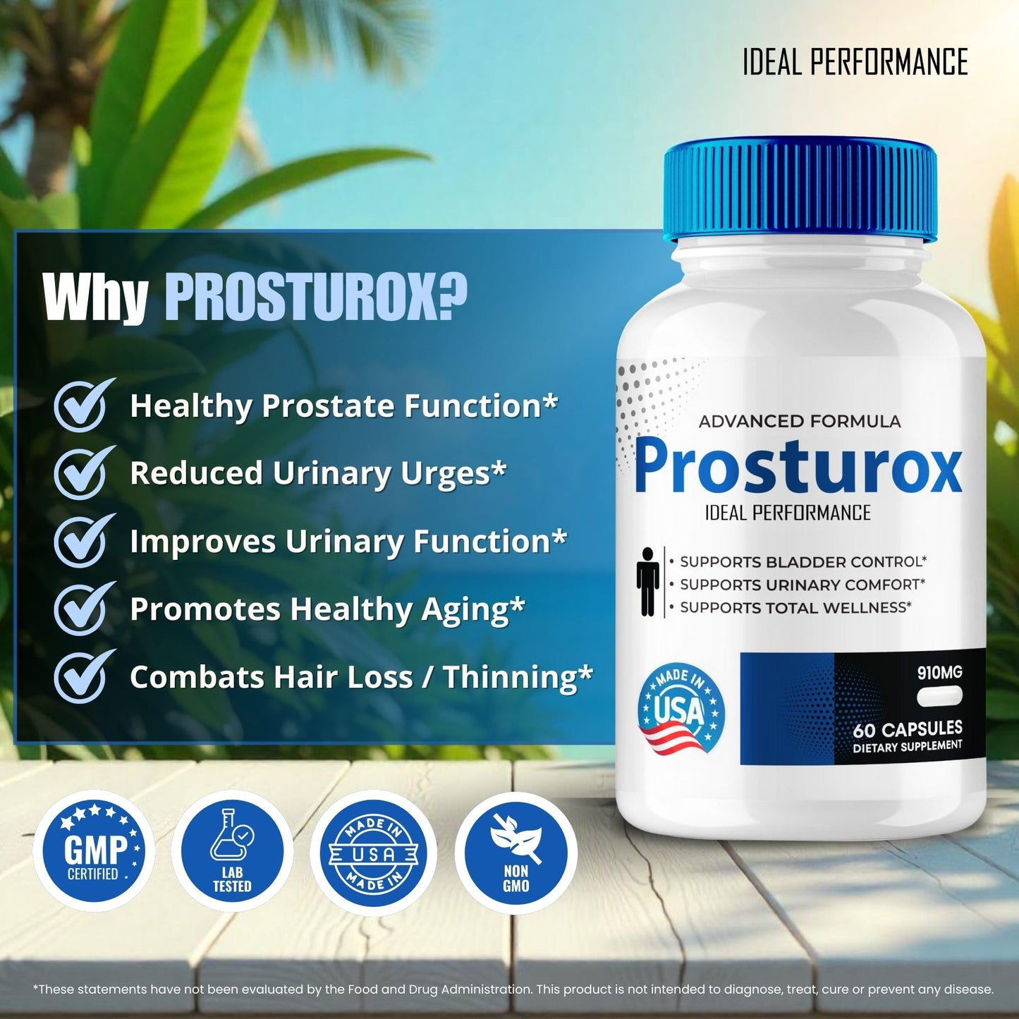 IDEAL PERFORMANCE Prosturox Prostate Health 120 Capsules