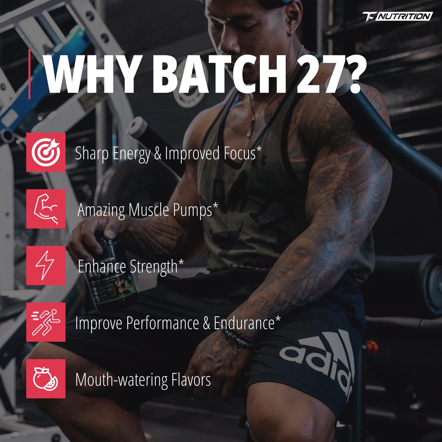TC Nutrition Batch 27 Pre Workout Powder 13.4 oz