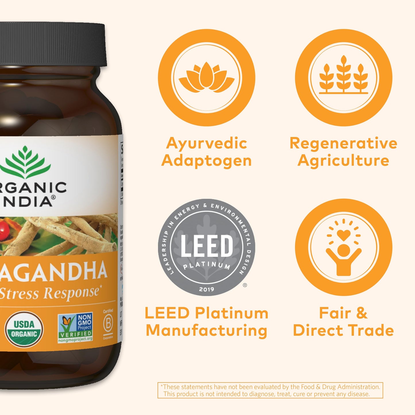 Organic India Ashwagandha Capsules 90 Capsules