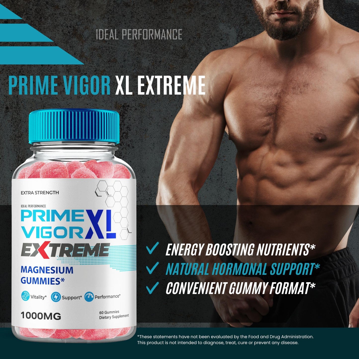 IDEAL PERFORMANCE Prime Vigor XL Extreme Gummies 120-count