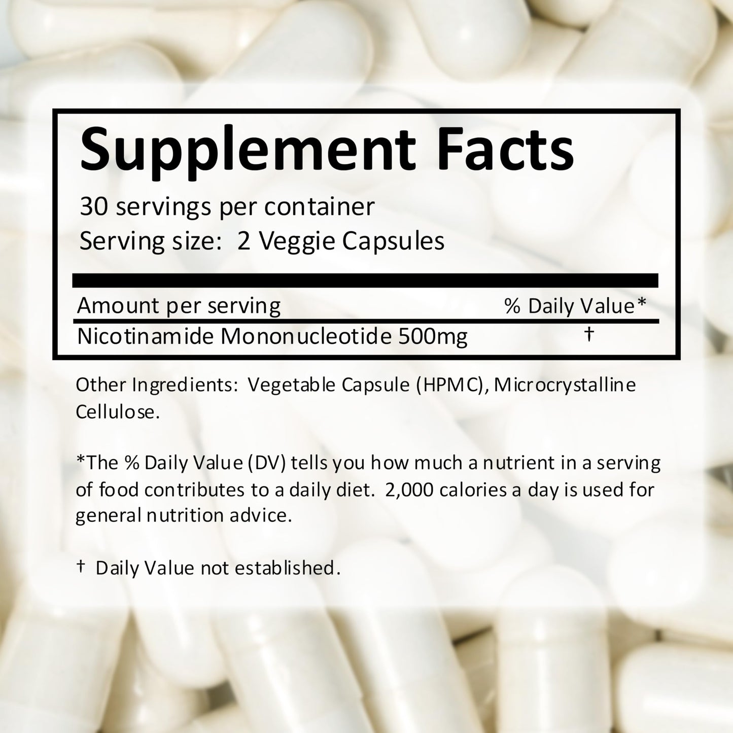 Pacific Formulations NMN Supplement Nicotinamide Mononucleotide Capsule, 60 Capsules