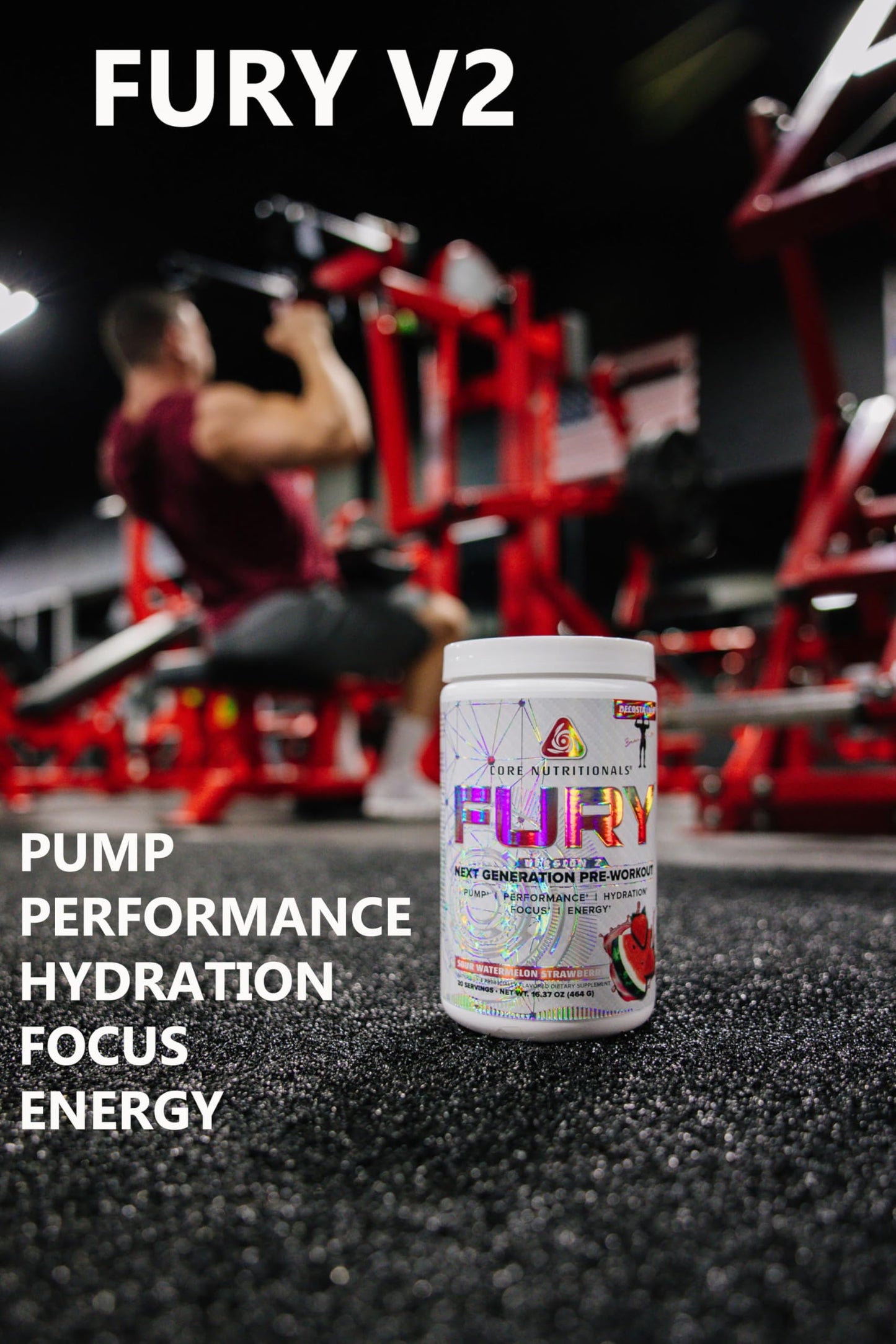 Core Nutritionals Fury V2 Pre-Workout Powder, 16