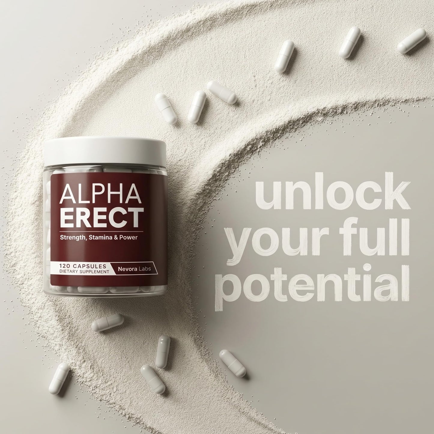 Nevora Labs Alpha Erect Male Enhancing Supplement Capsule 120 Count