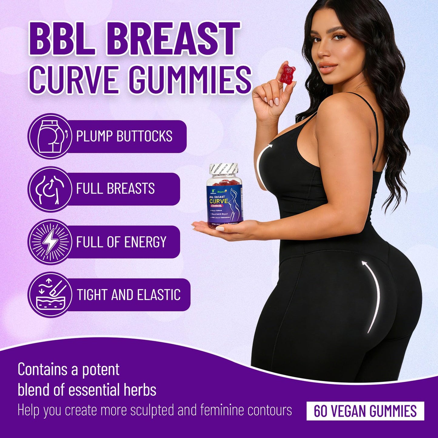 Wins Town BBL Breast Curve Gummies 60 Count