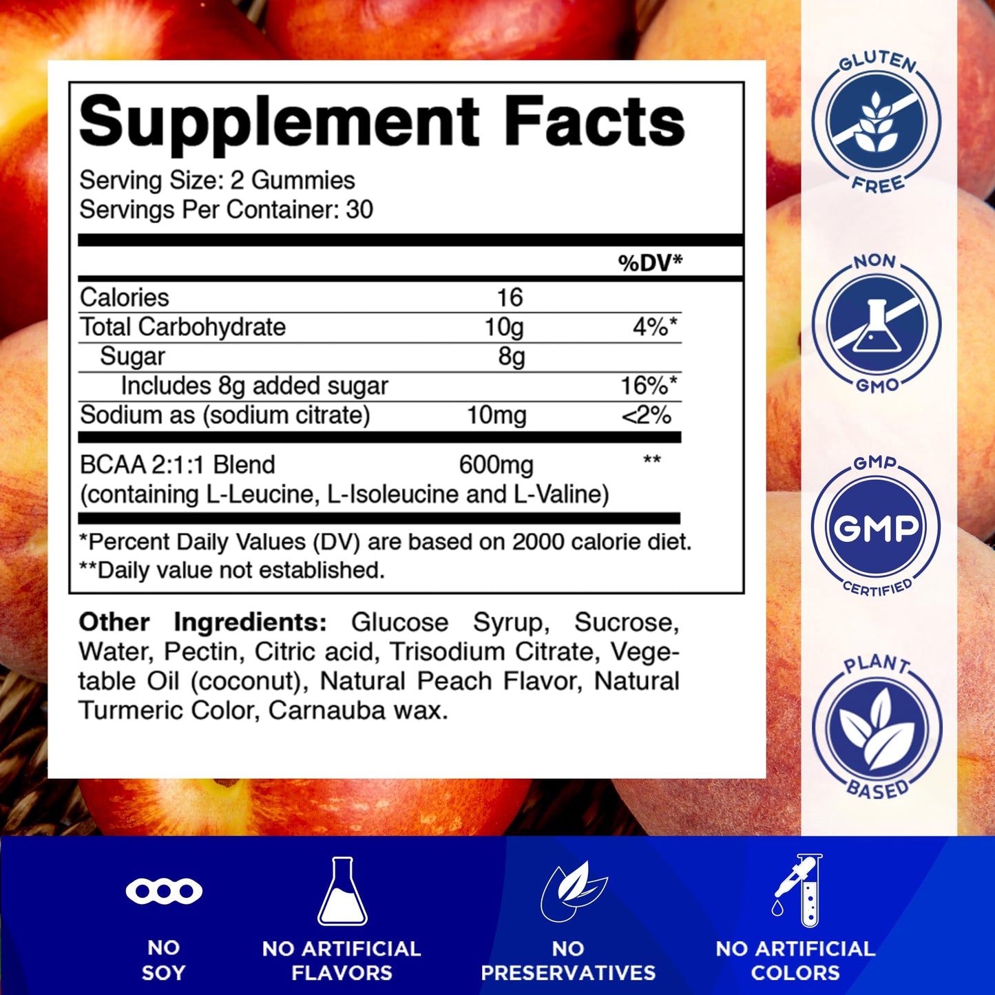 Vitamatic BCAA Gummies, 60 Count