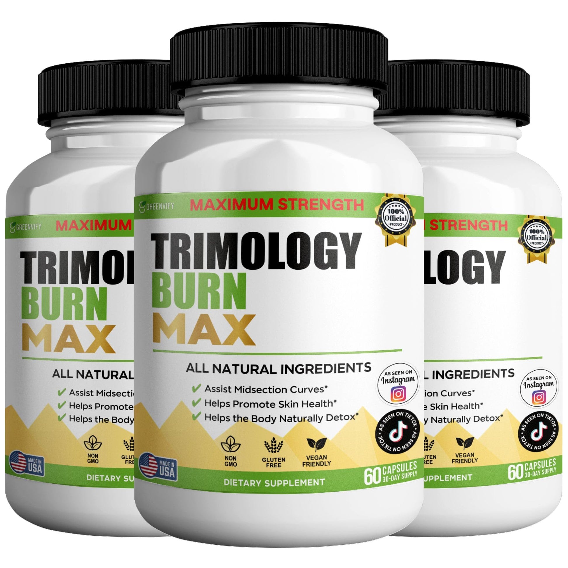 GREENVIFY Trimology Burn Max Natural Supplement 60 Capsules