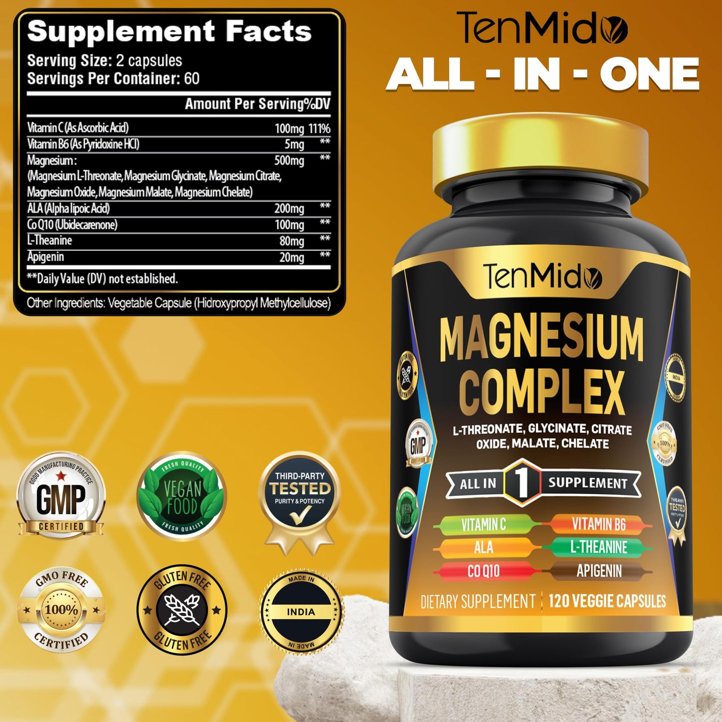 Tenmido Magnesium Complex Capsule 120 Count