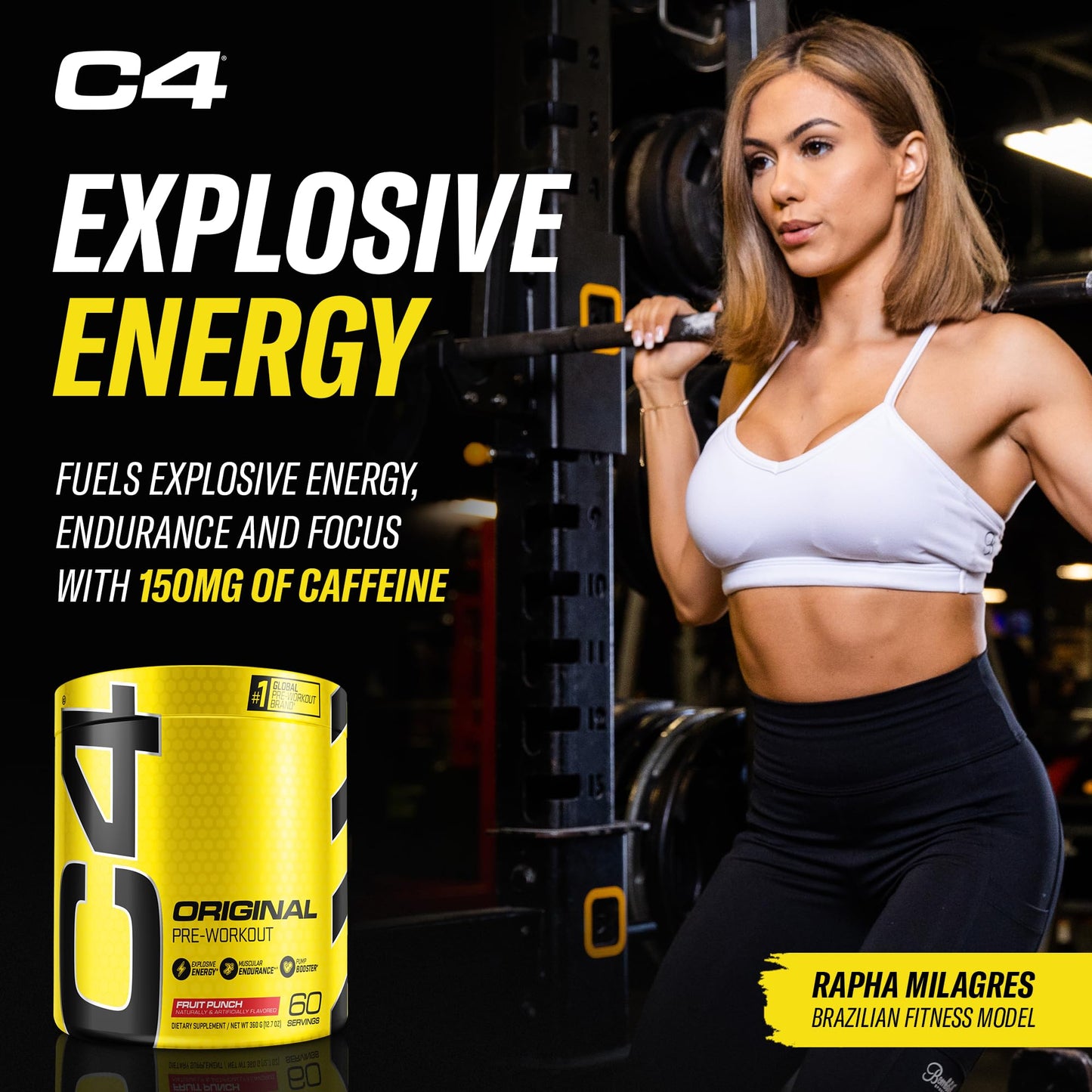C4 Original Pre Workout Powder Fruit Punch 12.7 Ounce