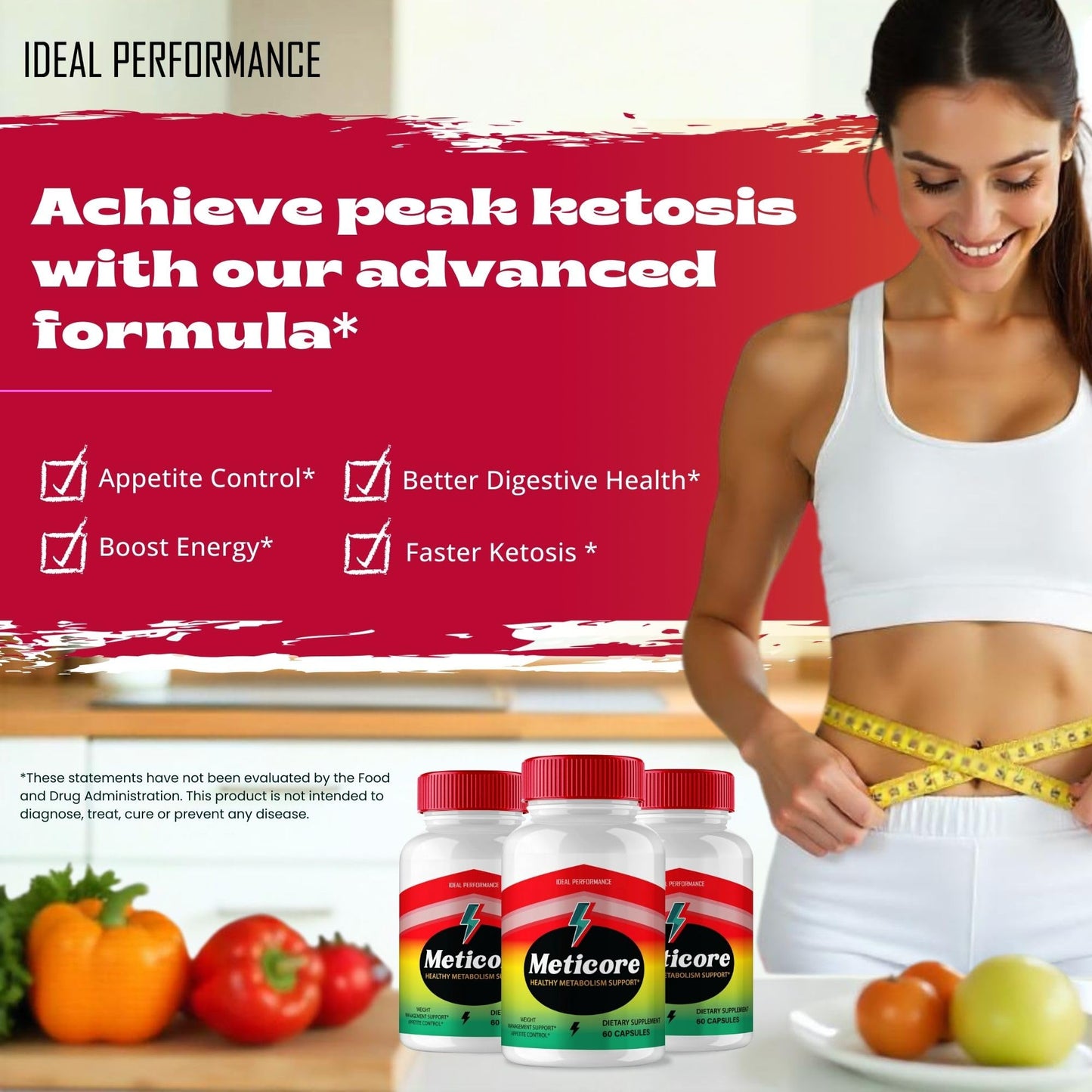 IDEAL PERFORMANCE Meticore Keto Capsules, 300 Capsules