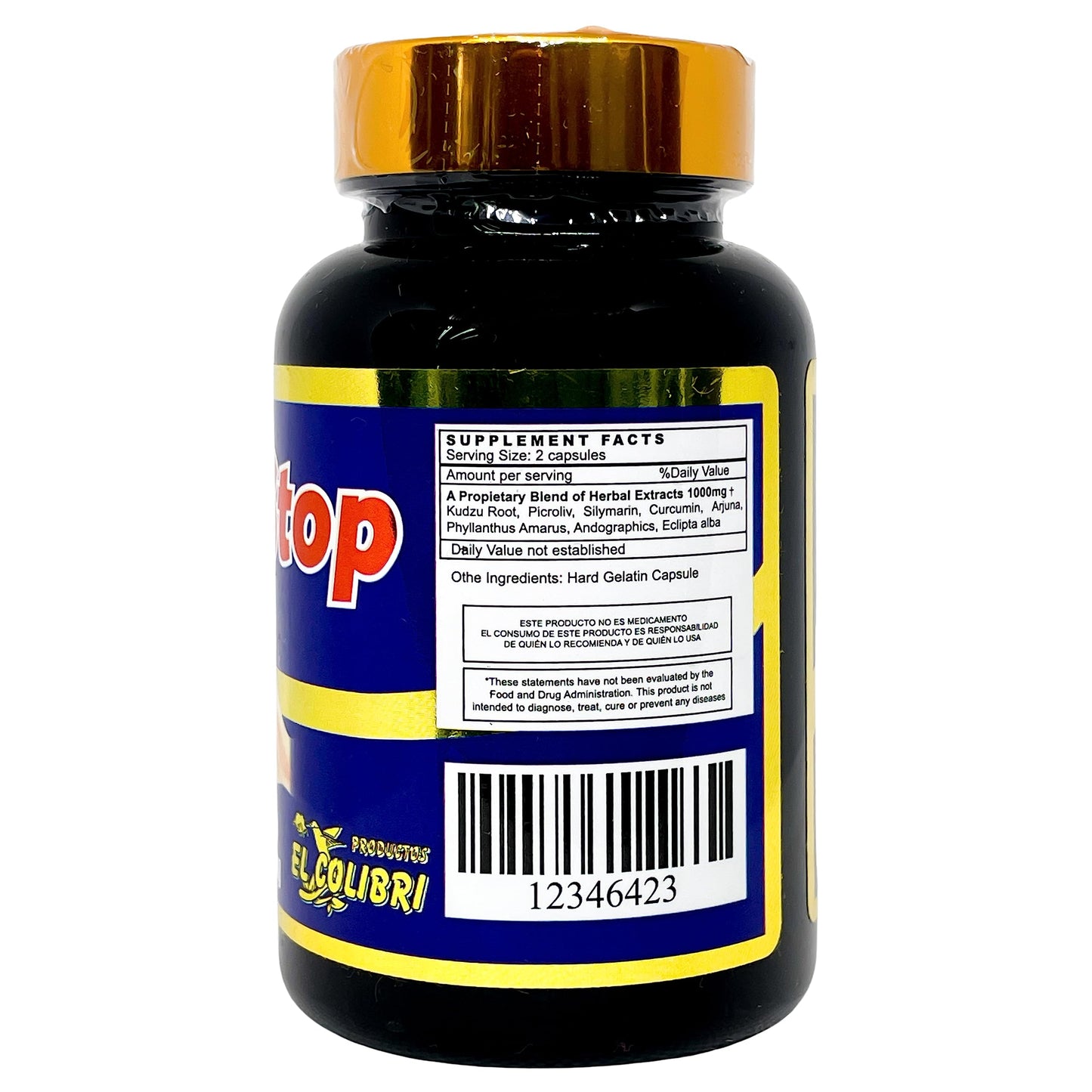 Productos El Colibri Al Stop A Proprietary Blend of Herbal Extract 1000mg Capsules, 90 Count