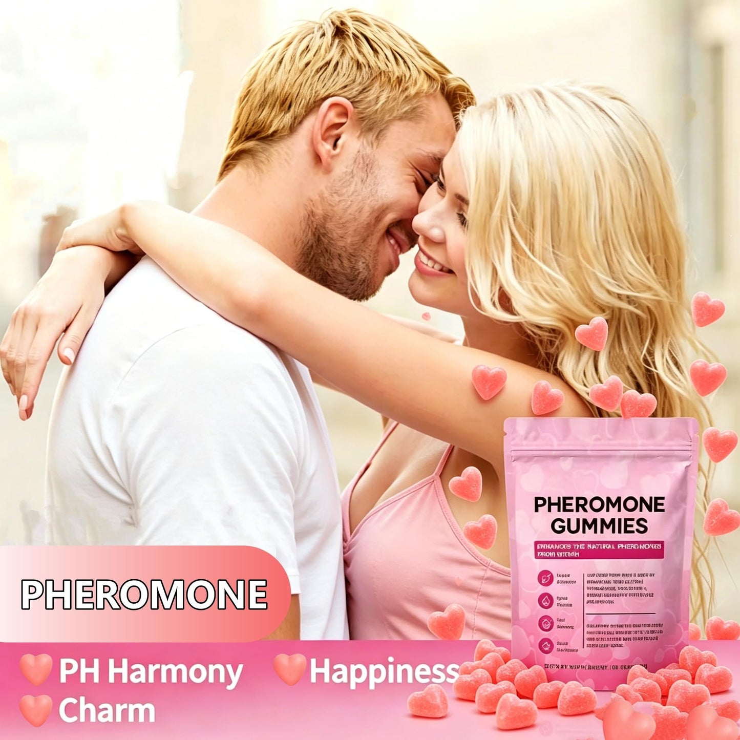 ORIAPT Women's Pheromone Gummies with Slippery Elm, 60 Count