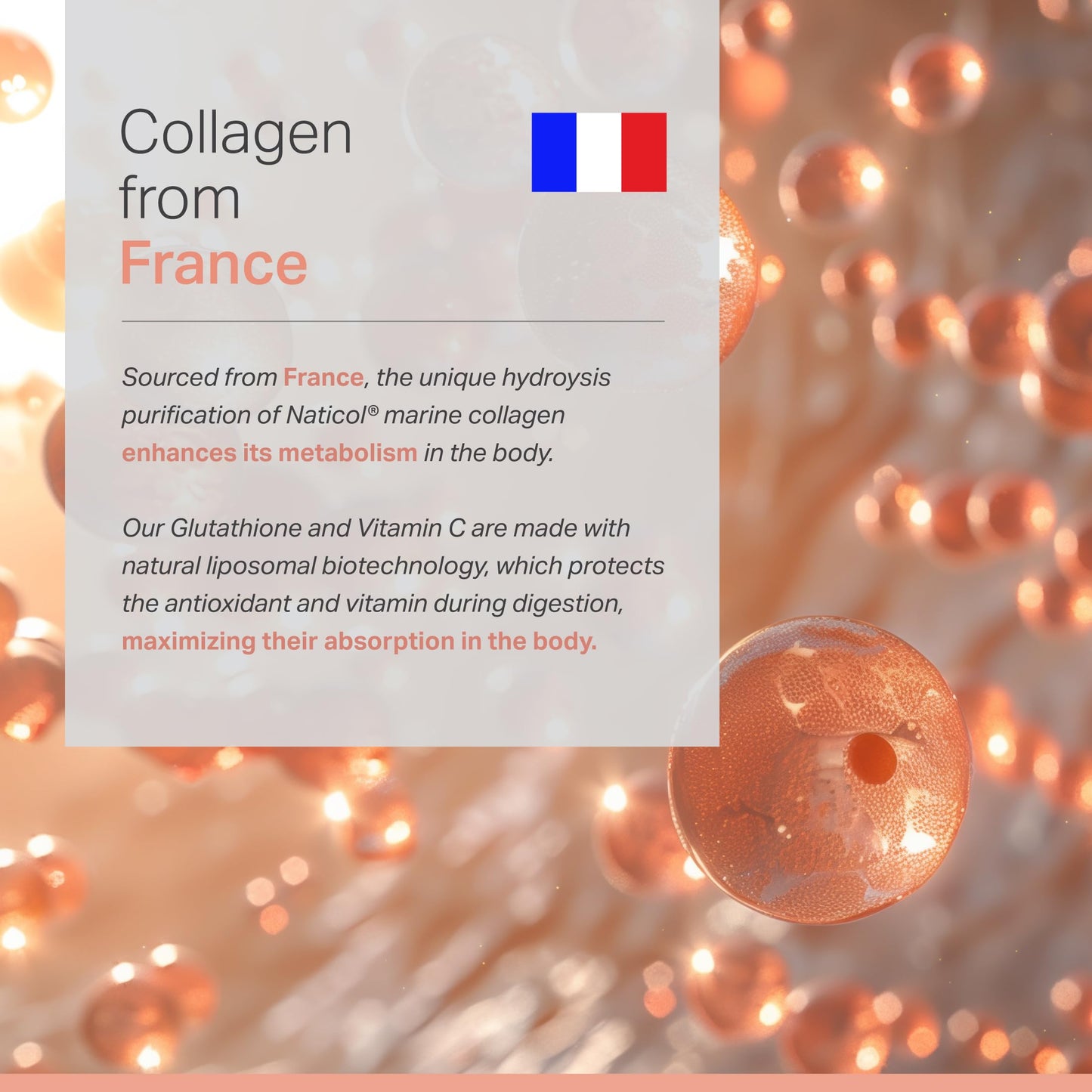 Anew Vita Liposomal Glutathione Complex with Marine Collagen, Liposomal Vitamin C 60 Capsules
