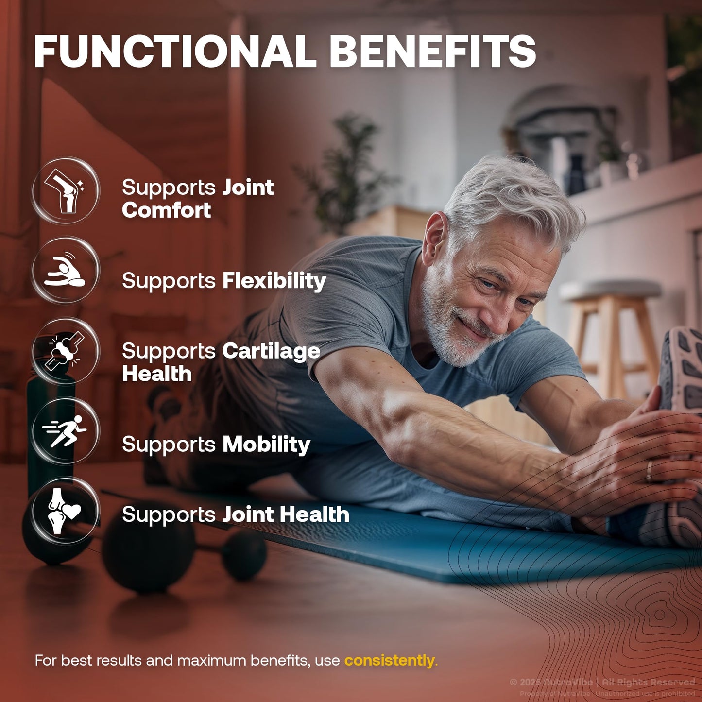 NutraVibe Joint Support Capsules 120 Capsules