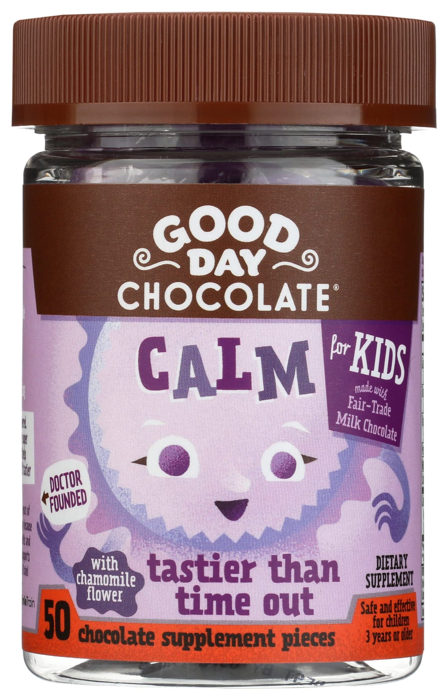 Good Day Chocolate Calmative for Kids Supplement Gummy 50 Count