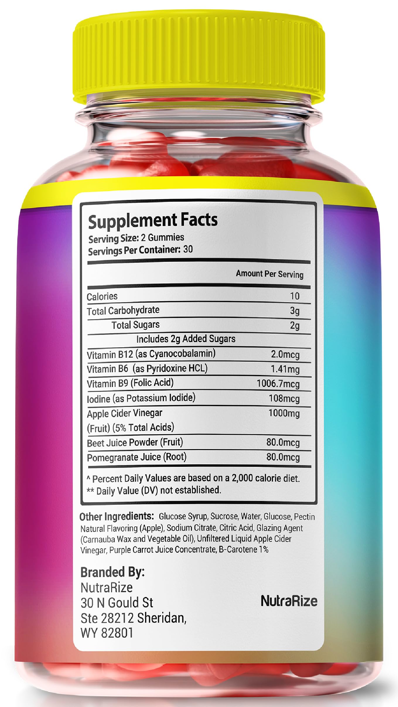 NutraRize Baja Slim Keto Gummies with ACV, 180 Gummies