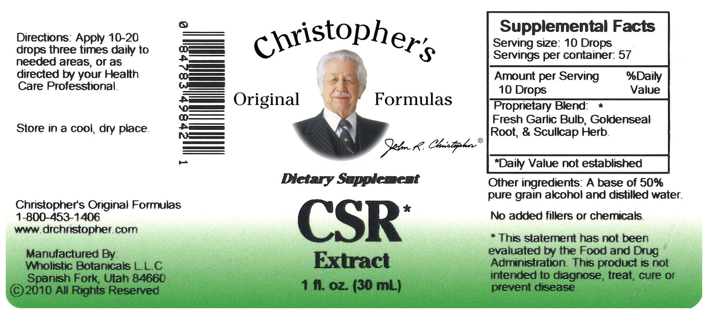 Christopher's Original Formulas CSR Extract Drops 1 Fl Oz