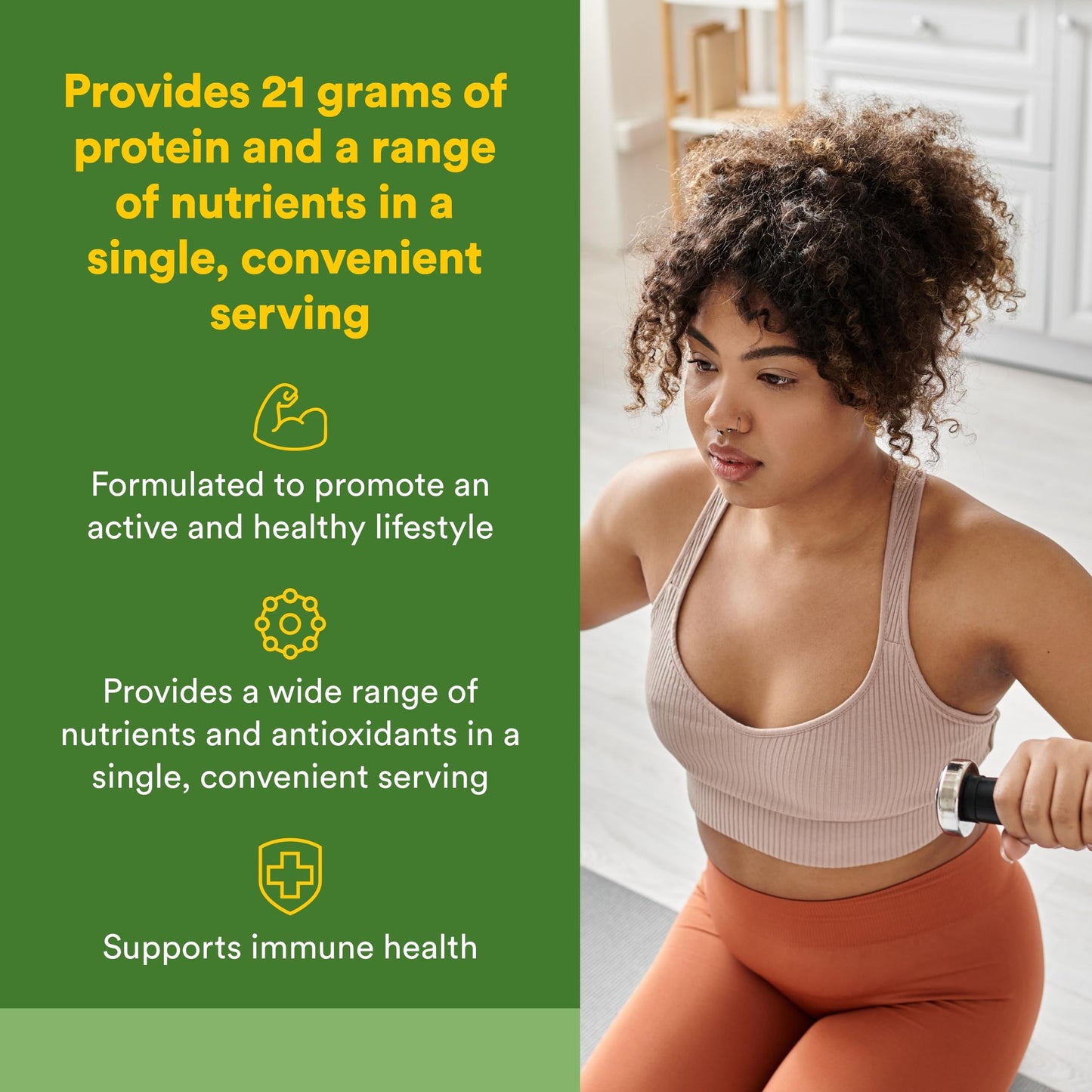 Natural Factors Whole Earth & Sea Organic Protein & Greens Plant-Based Protein for Healthy Energy Support Antioxidant Support Powder Unflavored 640 g