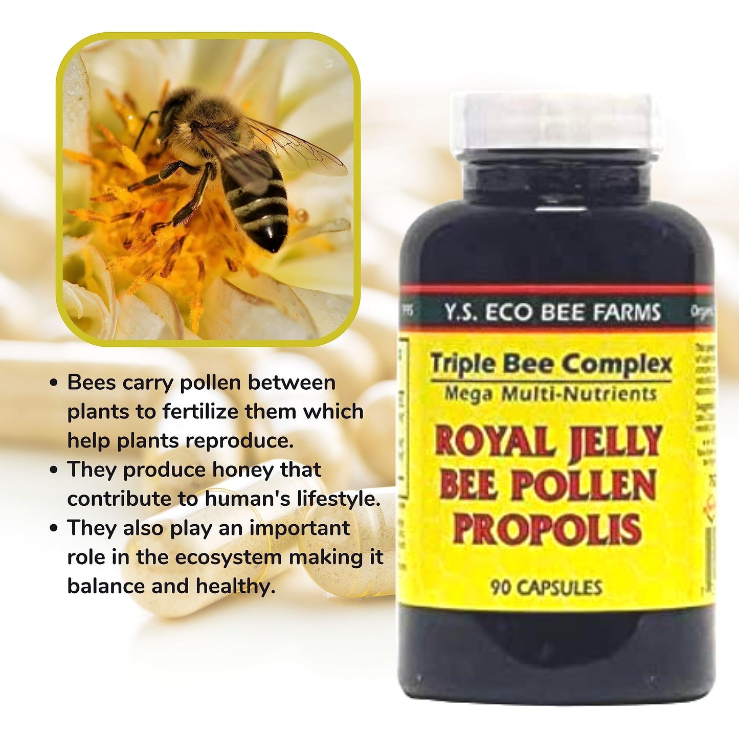 Worldwide Nutrition Triple Bee Complex Capsule 90 Count