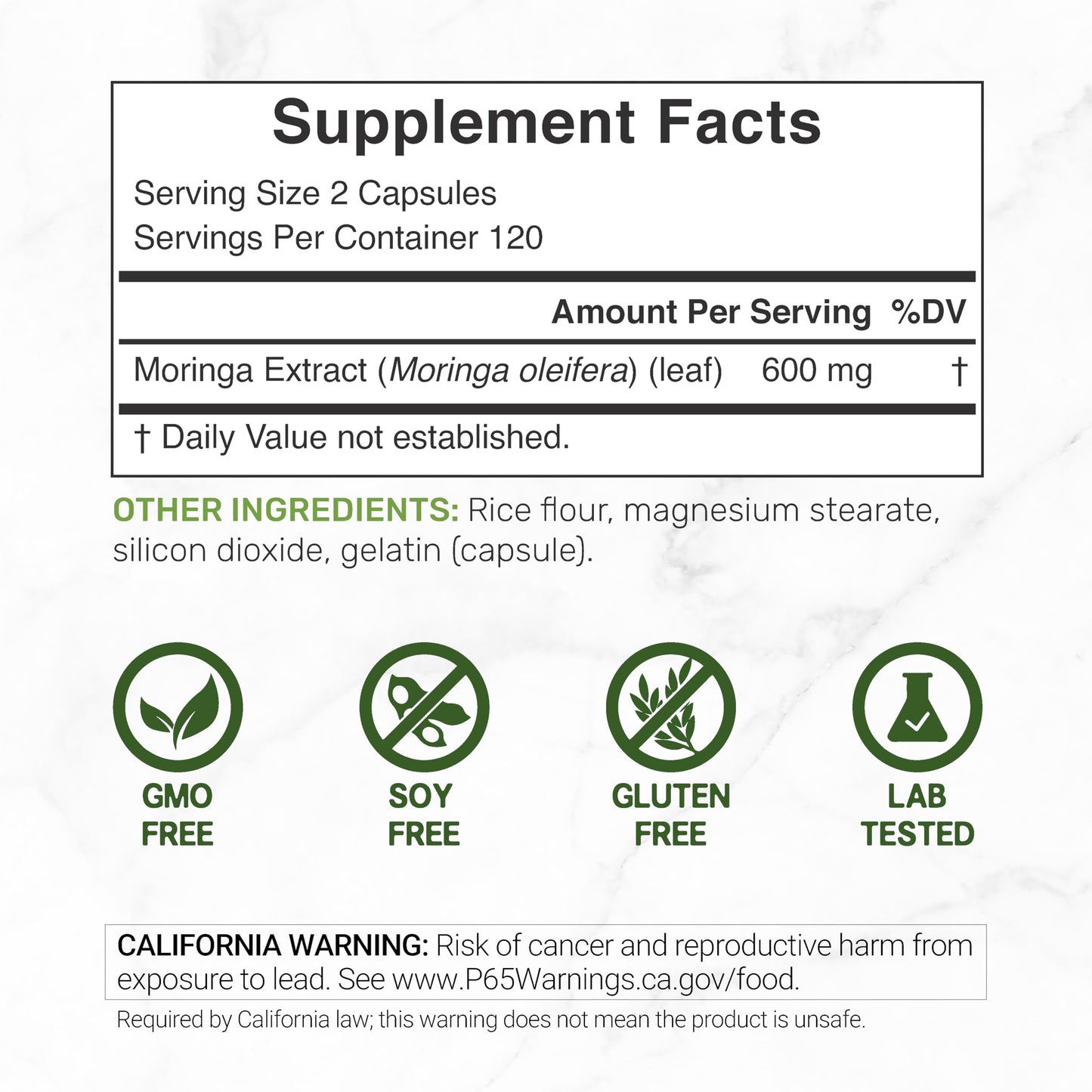 DEAL SUPPLEMENT Moringa Capsules Capsule 240 Capsules