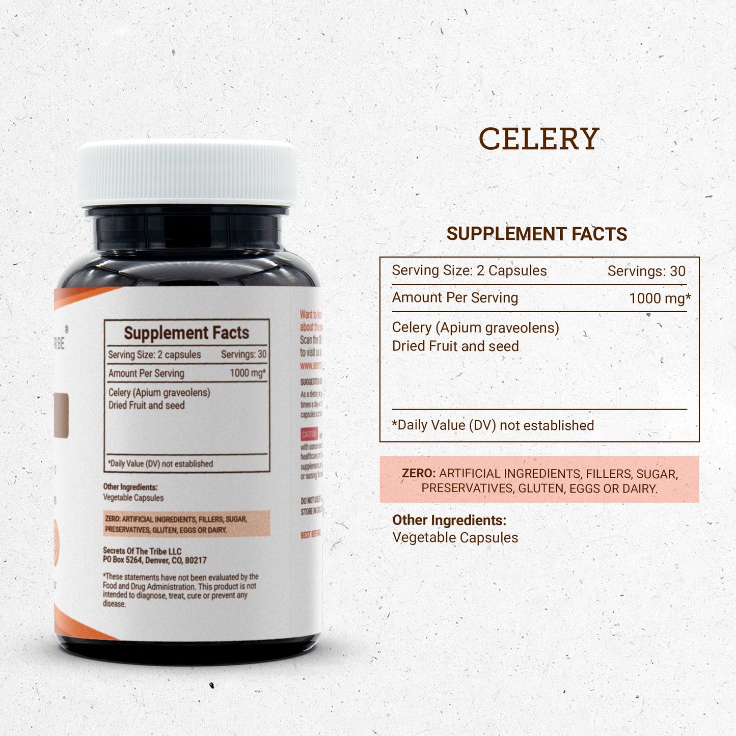 Secrets of the Tribe Celery 60 Capsules