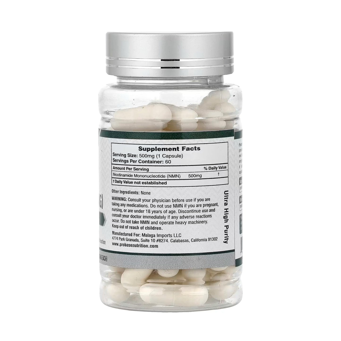 Probase Nutrition Longevity Pure NMN Capsules 60 Count