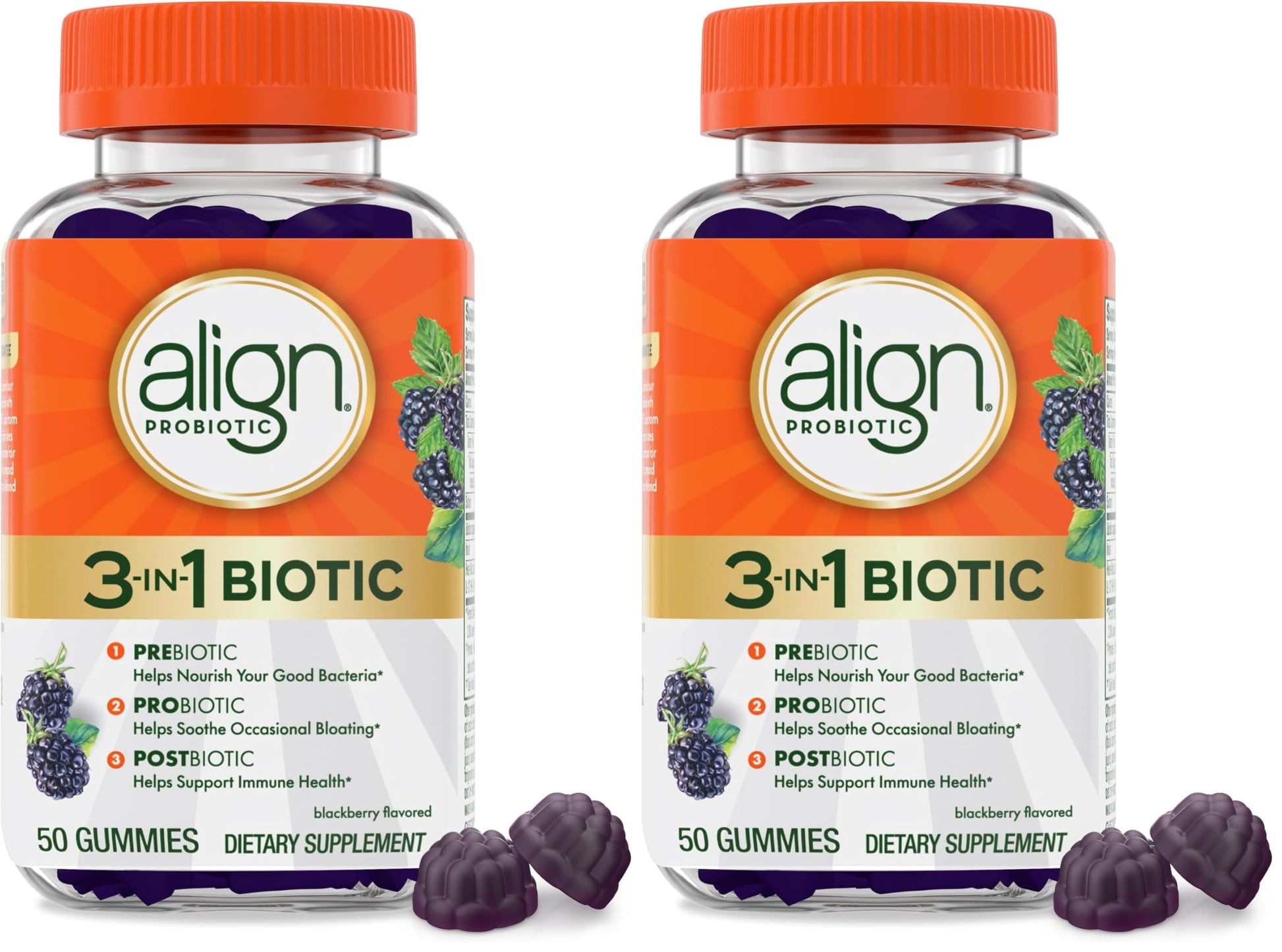 Align Probiotic 3-in-1 Biotic Gummies, 100 Count