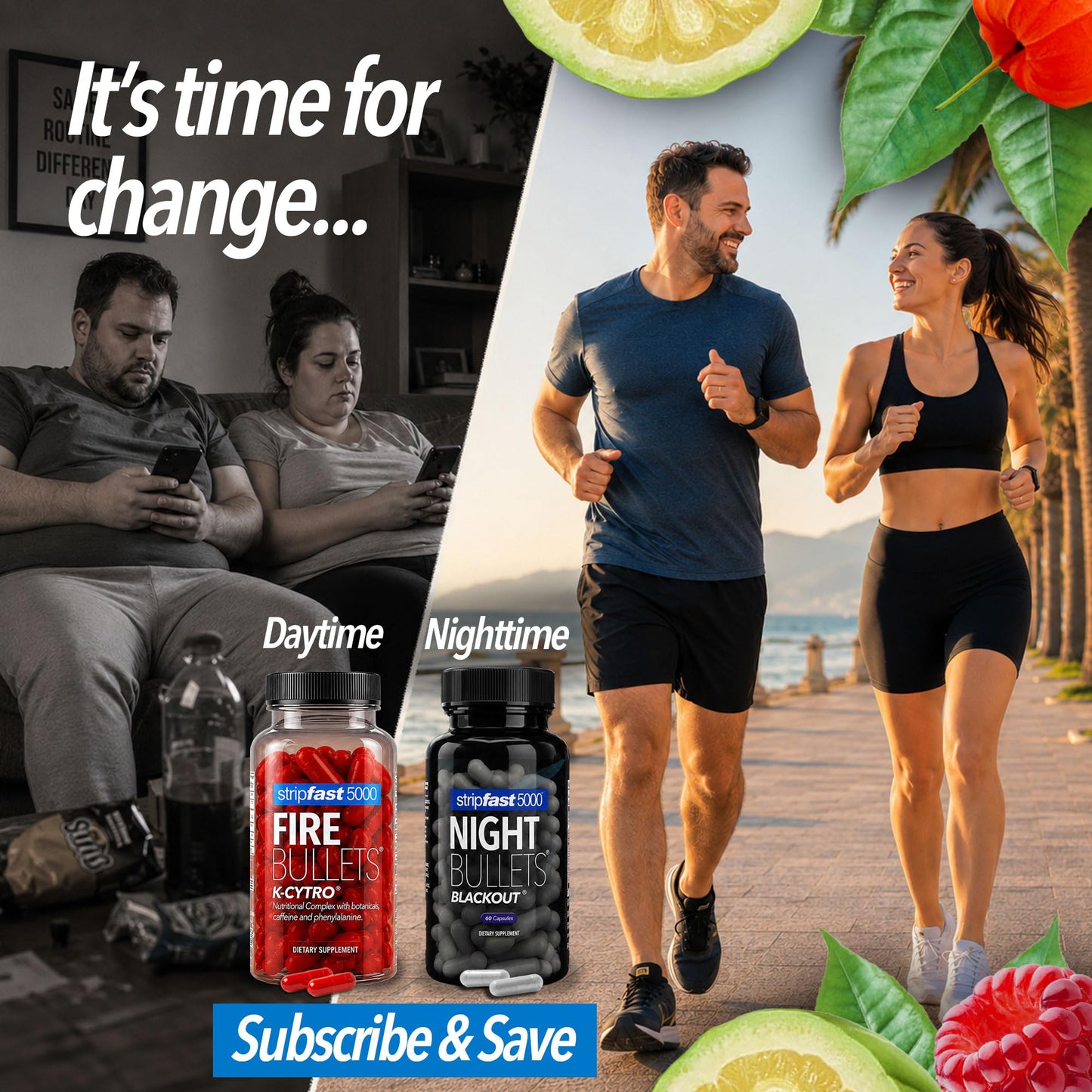 stripfast5000 Fire Bullets Weight Loss Pills for Women & Men Fat Burner GLP-1 Support Appetite Suppressant Diet Pills with Green Tea & Cayenne 60 Capsules