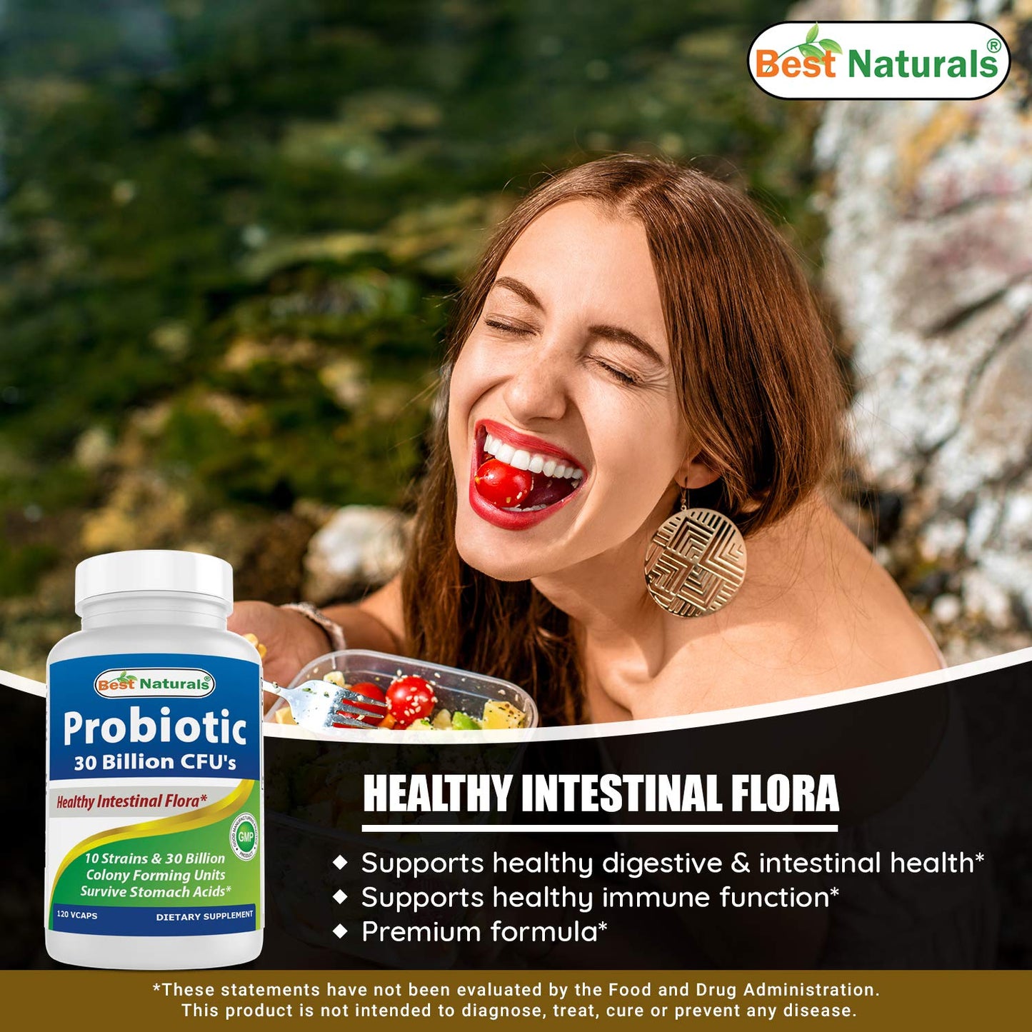 Best Naturals Policosanol 40mg & Probiotic 10 Strains & 30 Billion Tablets, 240 Tablets