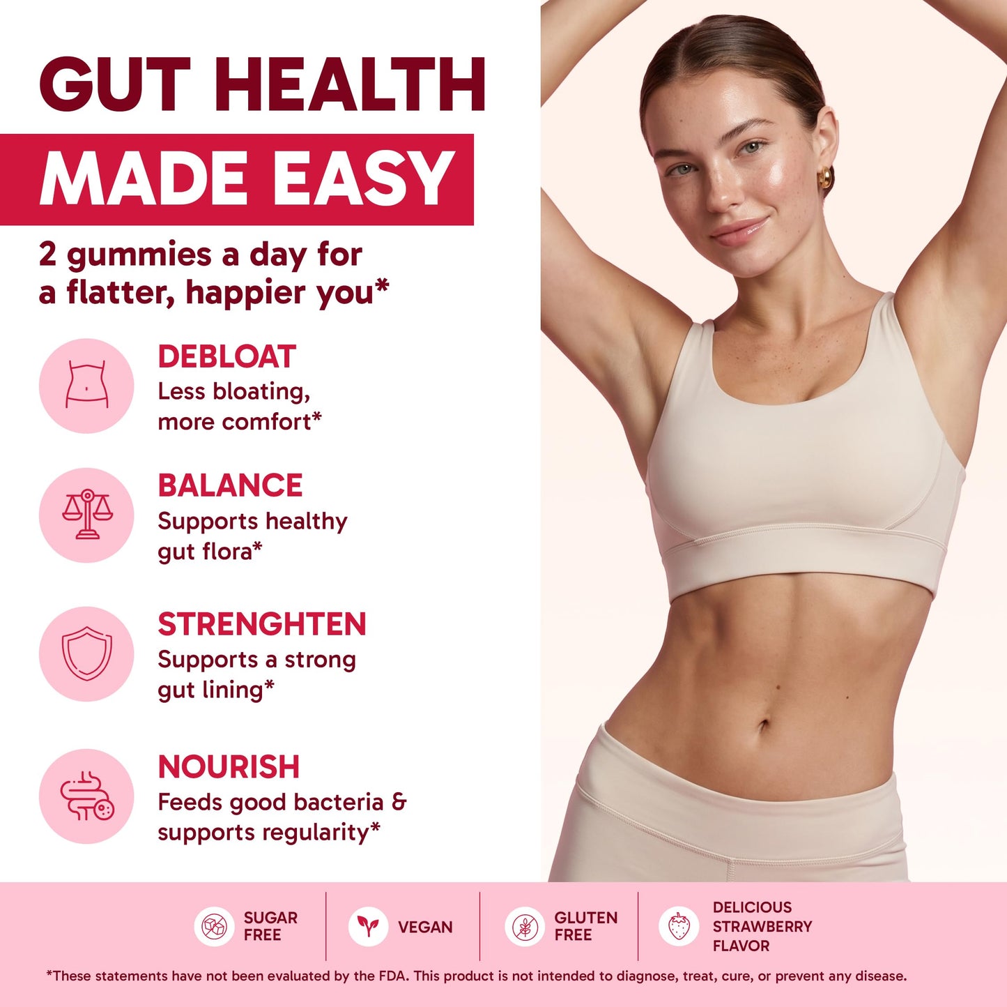 Jaje Health Debloat Probiotic Gummies 60 Count