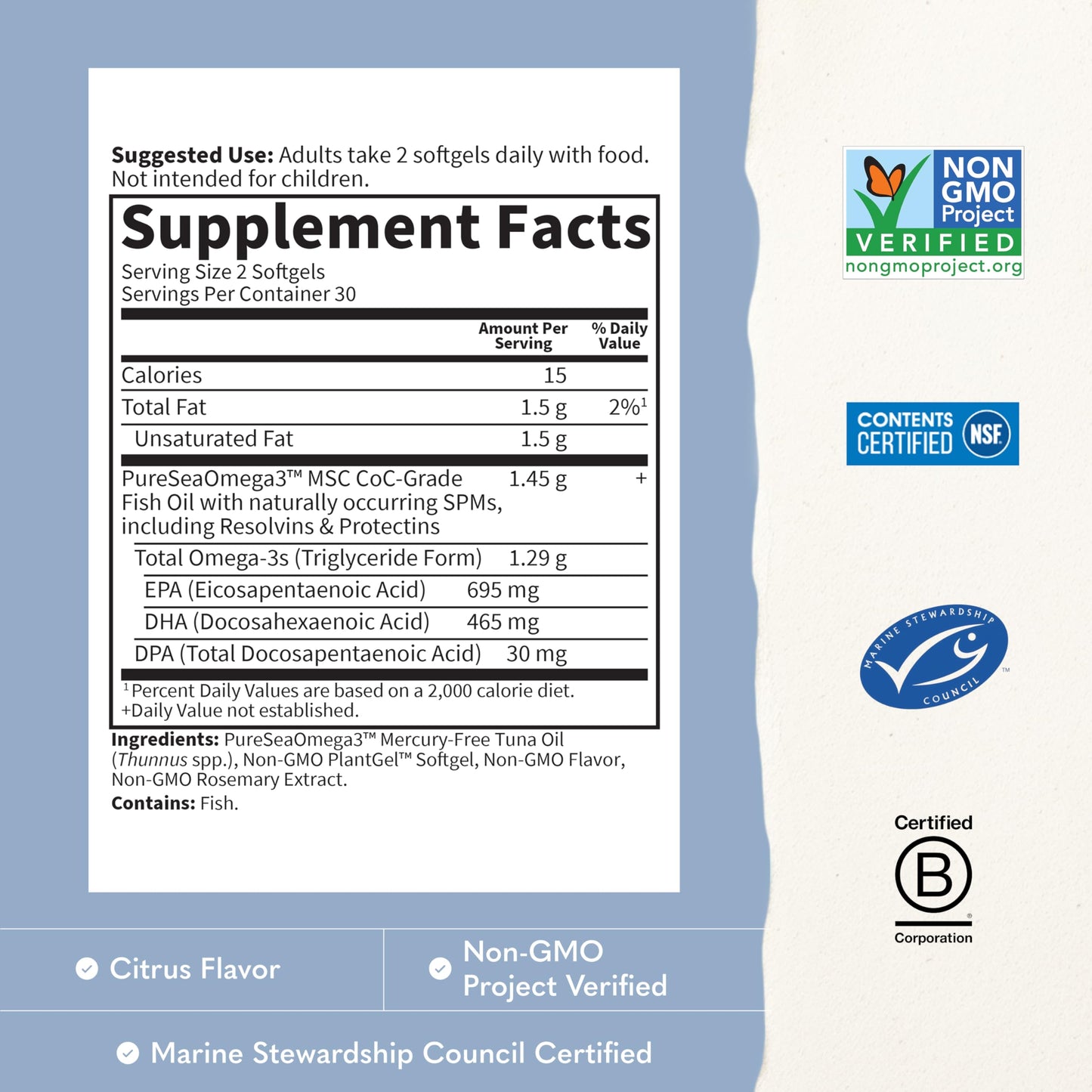 Garden of Life Dr. Formulated Advanced Omega Fish Oil Softgels 60