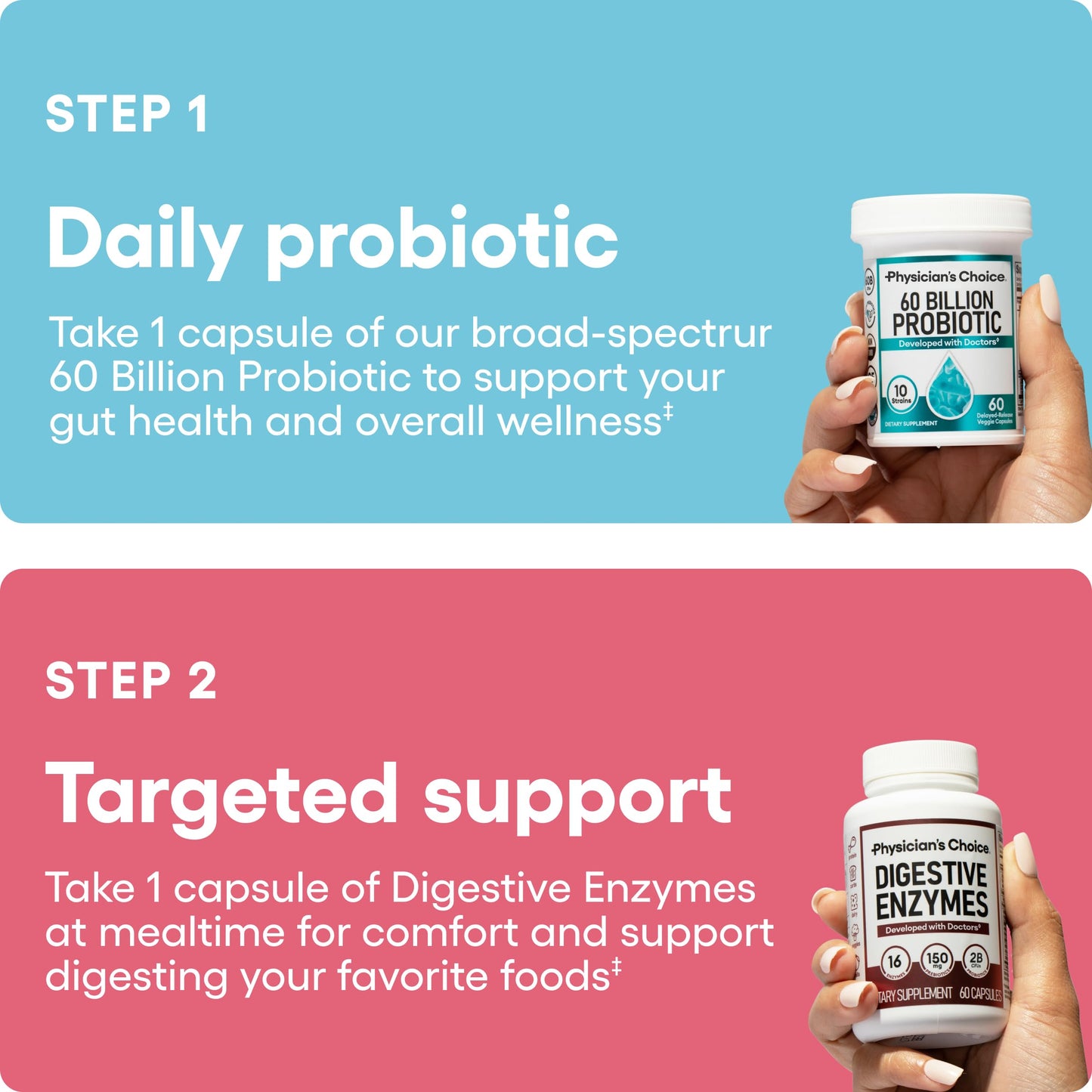 Physician's CHOICE Advanced Gut Health Bundle Capsules 90 Count