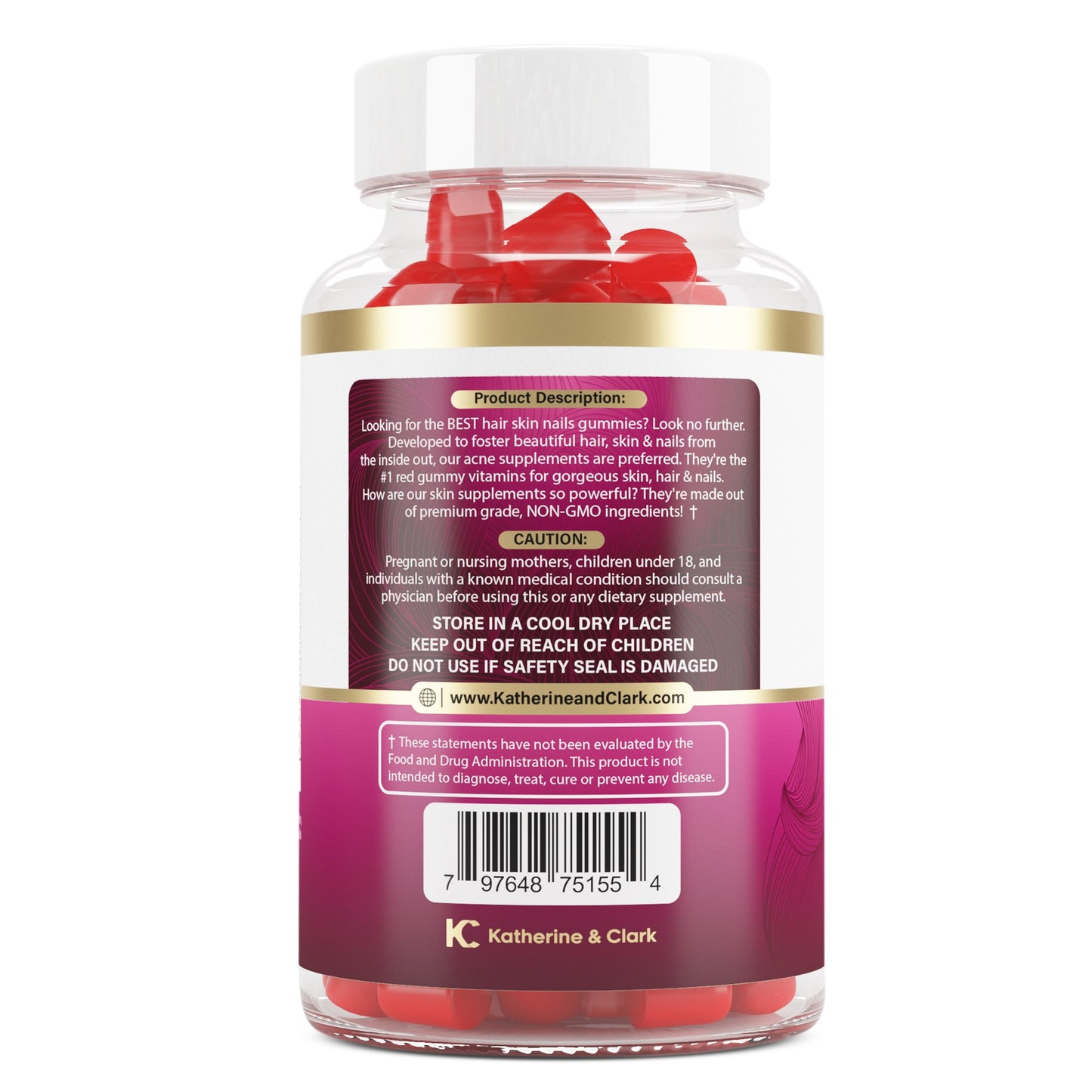 Katherine & Clark Panto Gold Vitamin B5 Pantothenic Acid Gummies - Chewable - 60 Count