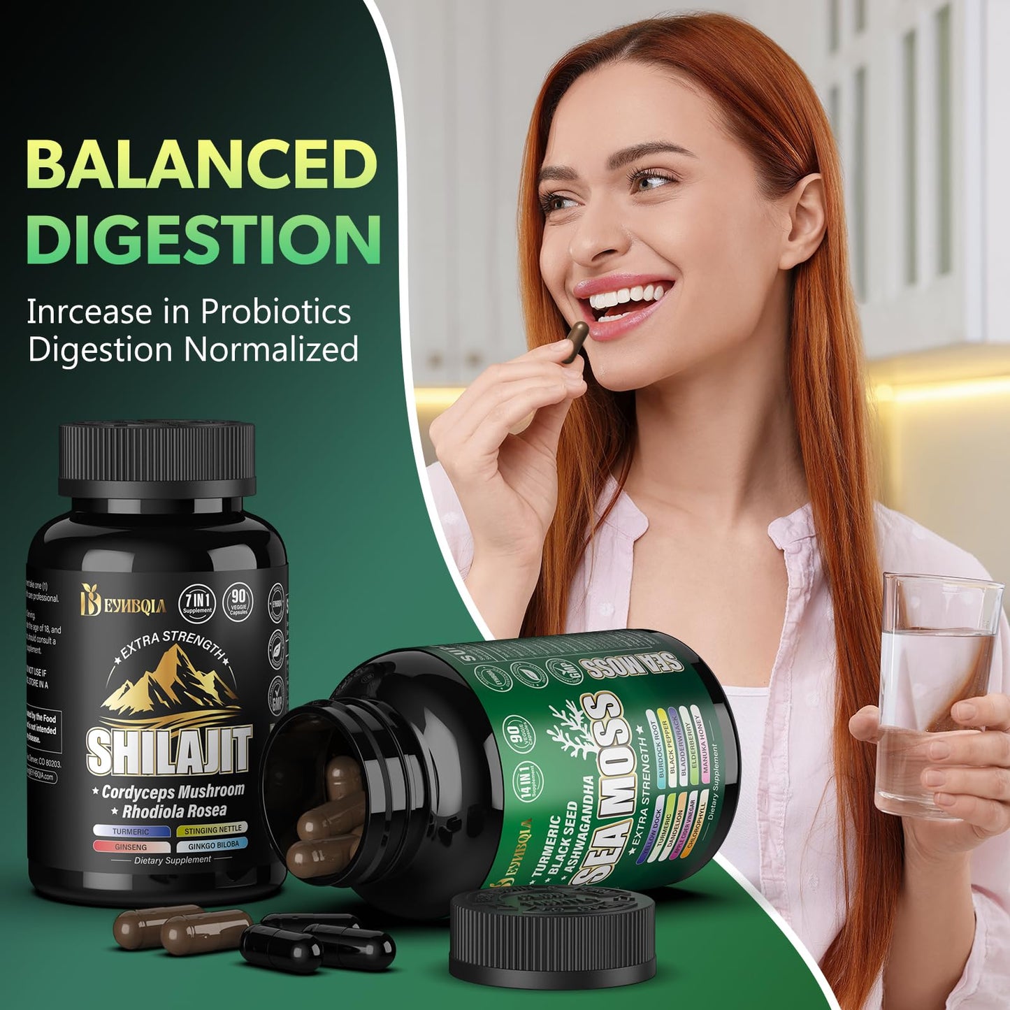 EYHBQIA Sea Moss and Shilajit Bundle Capsule 270 Count