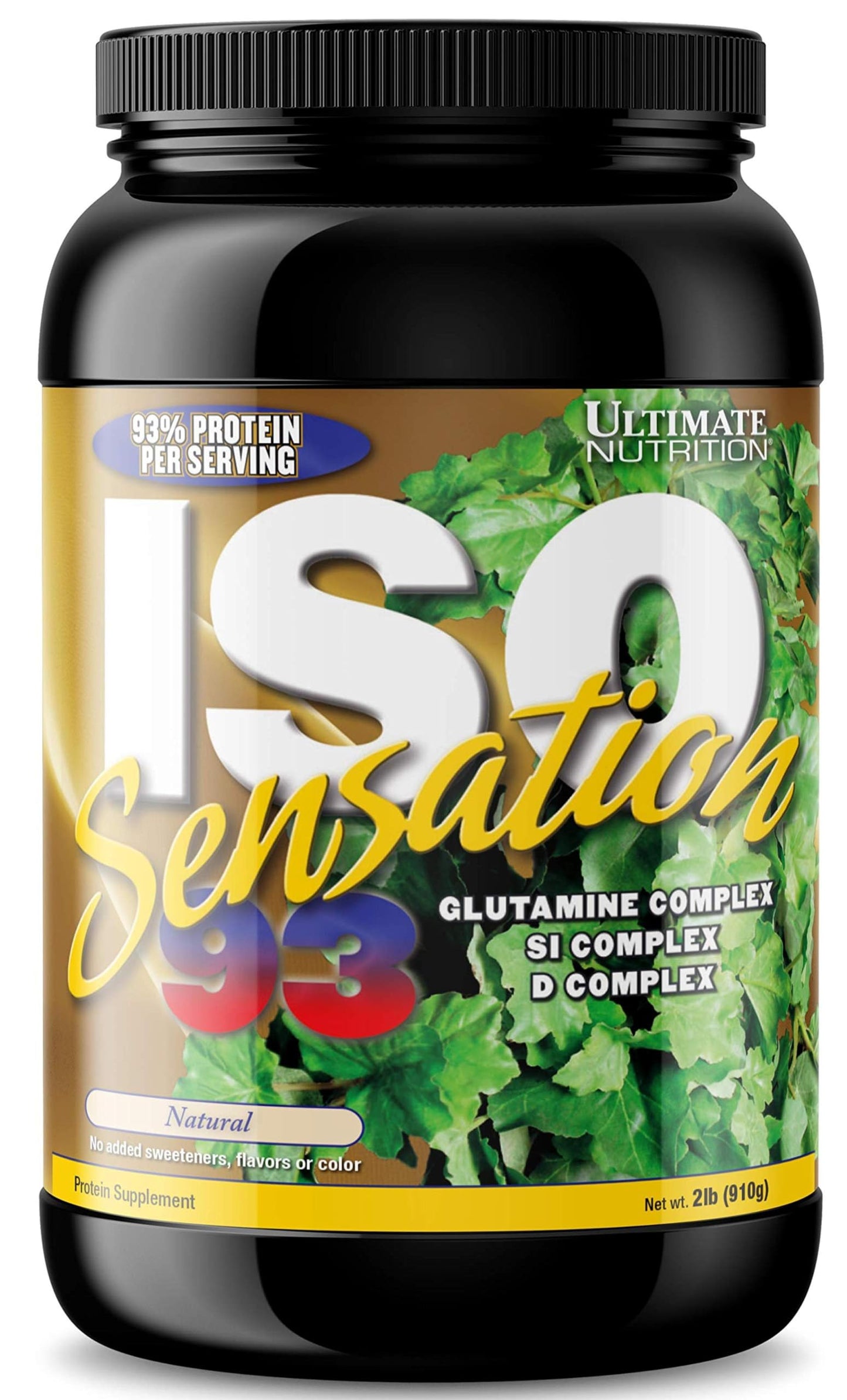 Ultimate Nutrition Iso Sensation 93 with Glutamine Complex Low Carb Whey Protein Isolate Powder, 2 Pound
