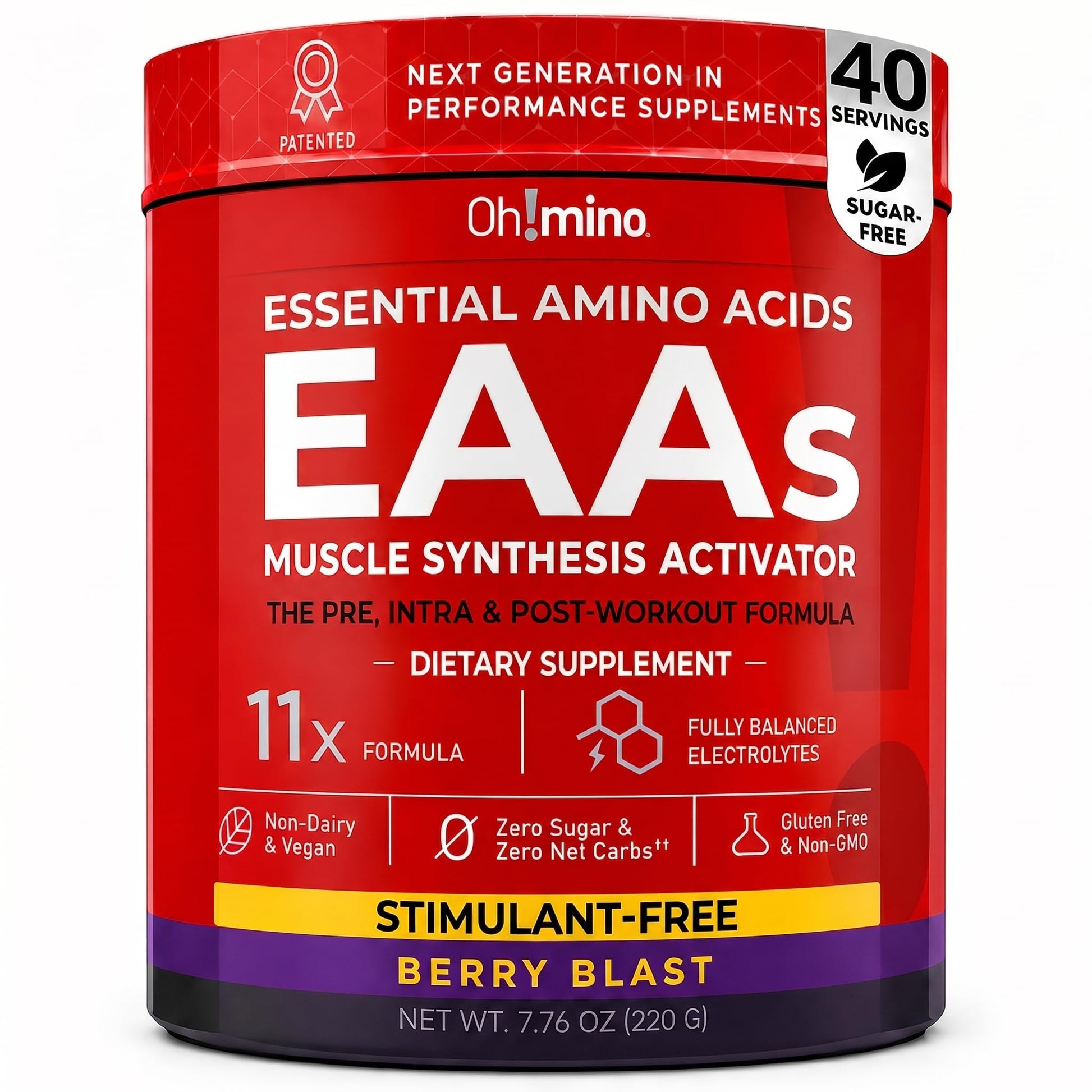 Oh!mino BCAA + EAA Powder 7.76 Ounce