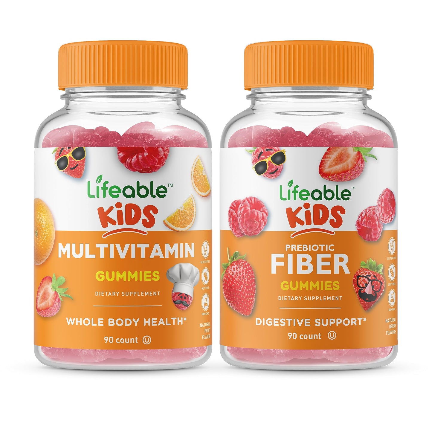 Lifeable Multivitamin Kids + Prebiotic Fiber Gummies 180