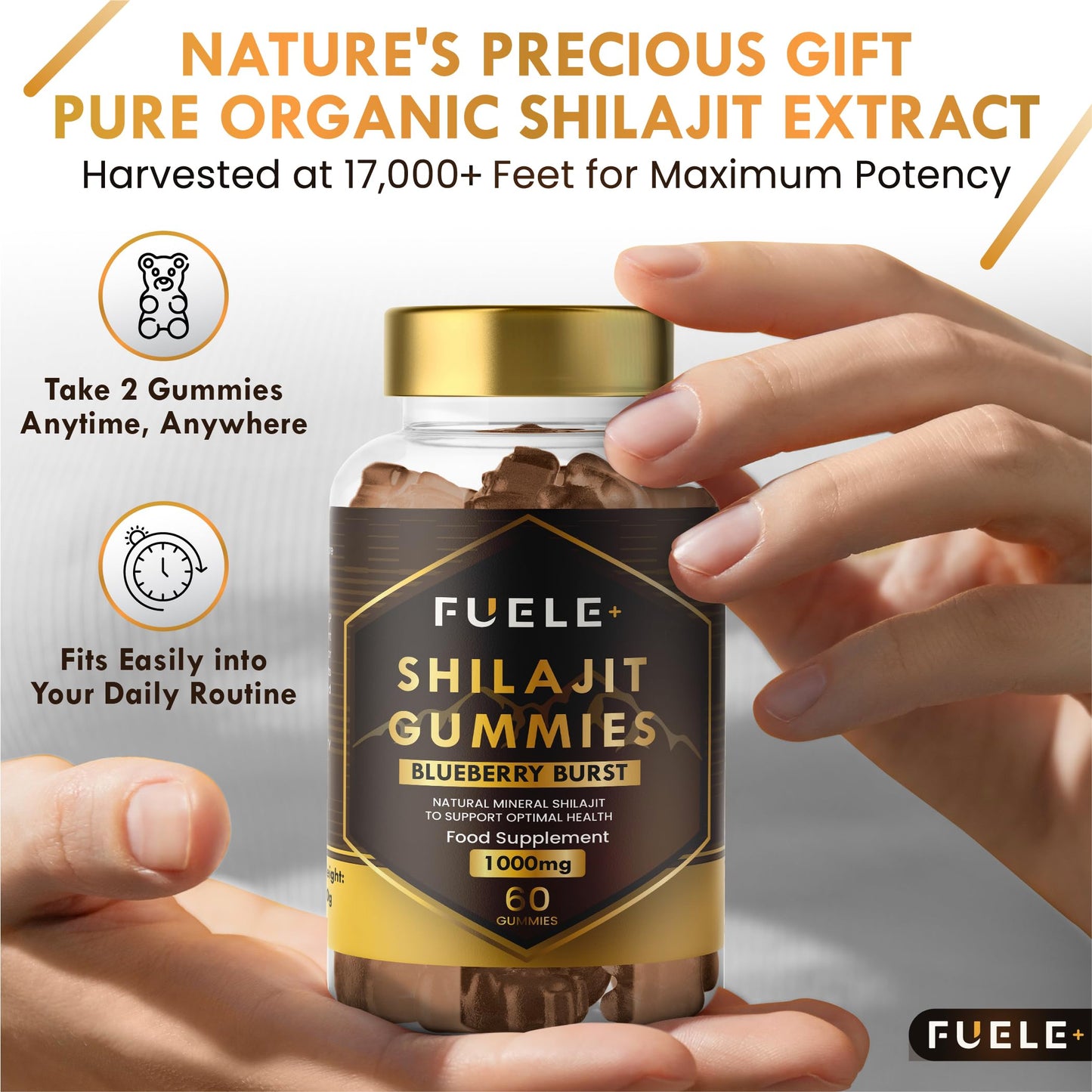 FUELE+ Shilajit Gummies, 60 Count