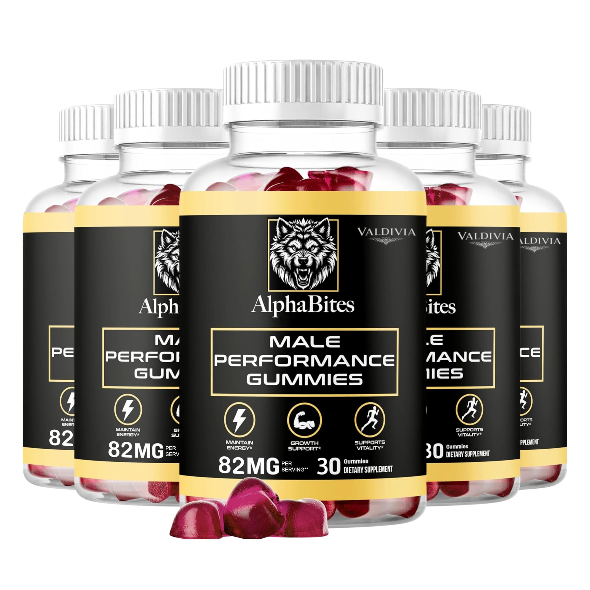 Valdivia Alpha Bites Original Formula 7-in-1 for Men, 150 Gummies