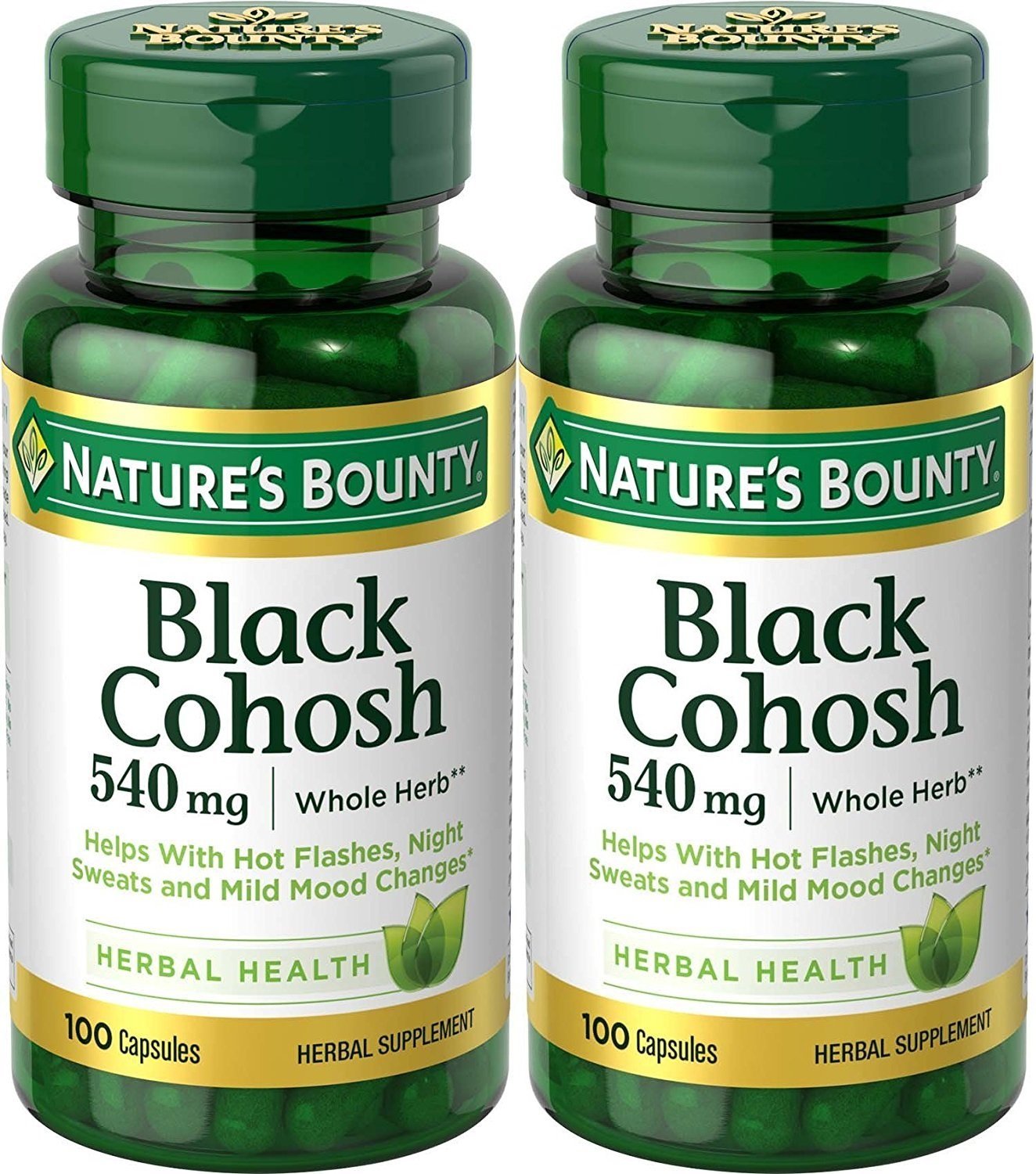 Nature's Bounty Black Cohosh 540mg Capsules, 200 Capsules