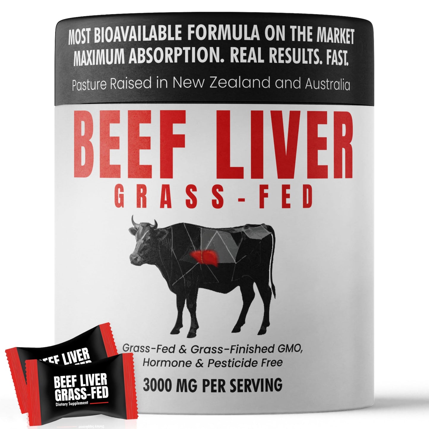 Terramed Just Think Comfort Beef Liver Supplement Gummies, 60 Count