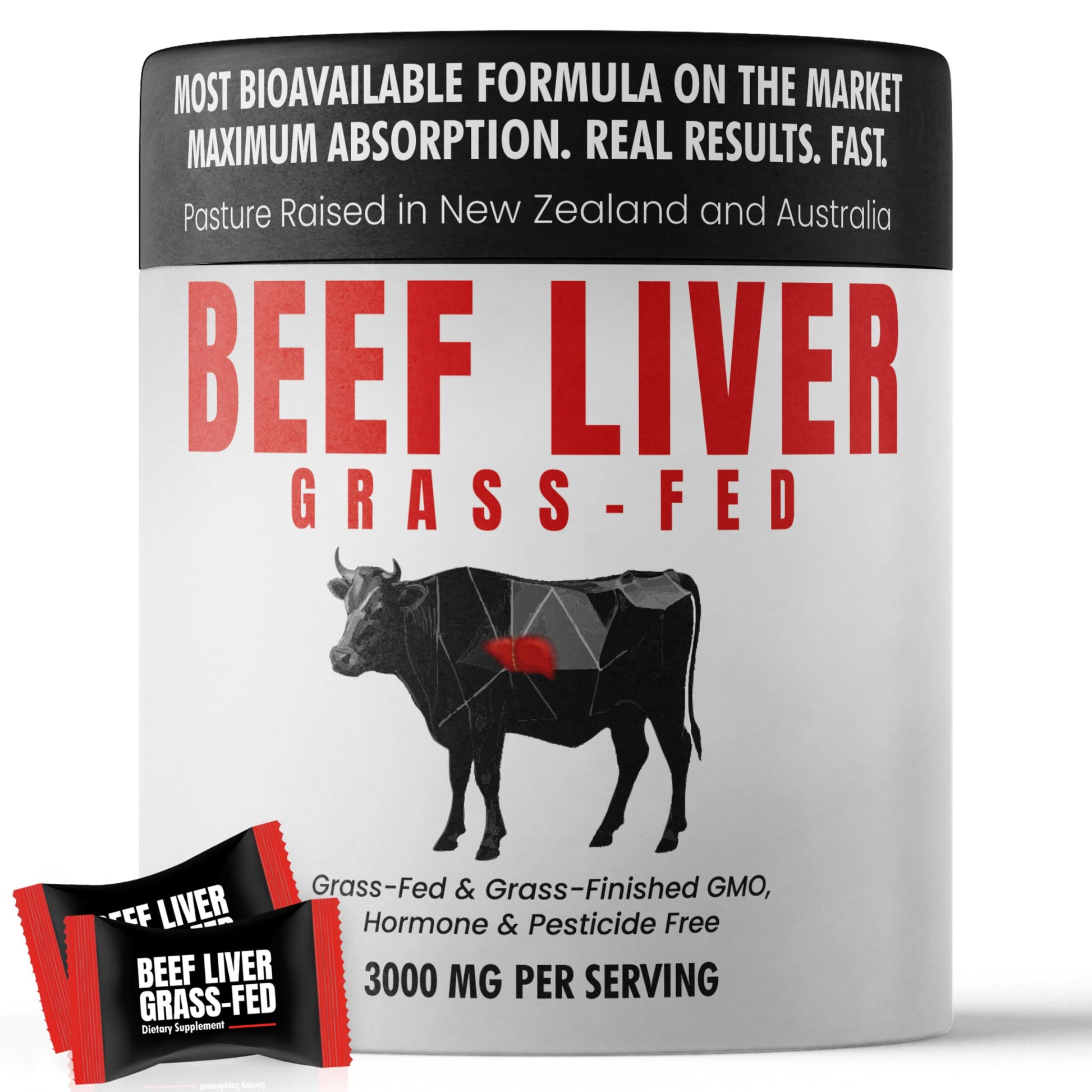 Terramed Just Think Comfort Beef Liver Supplement Gummies, 60 Count