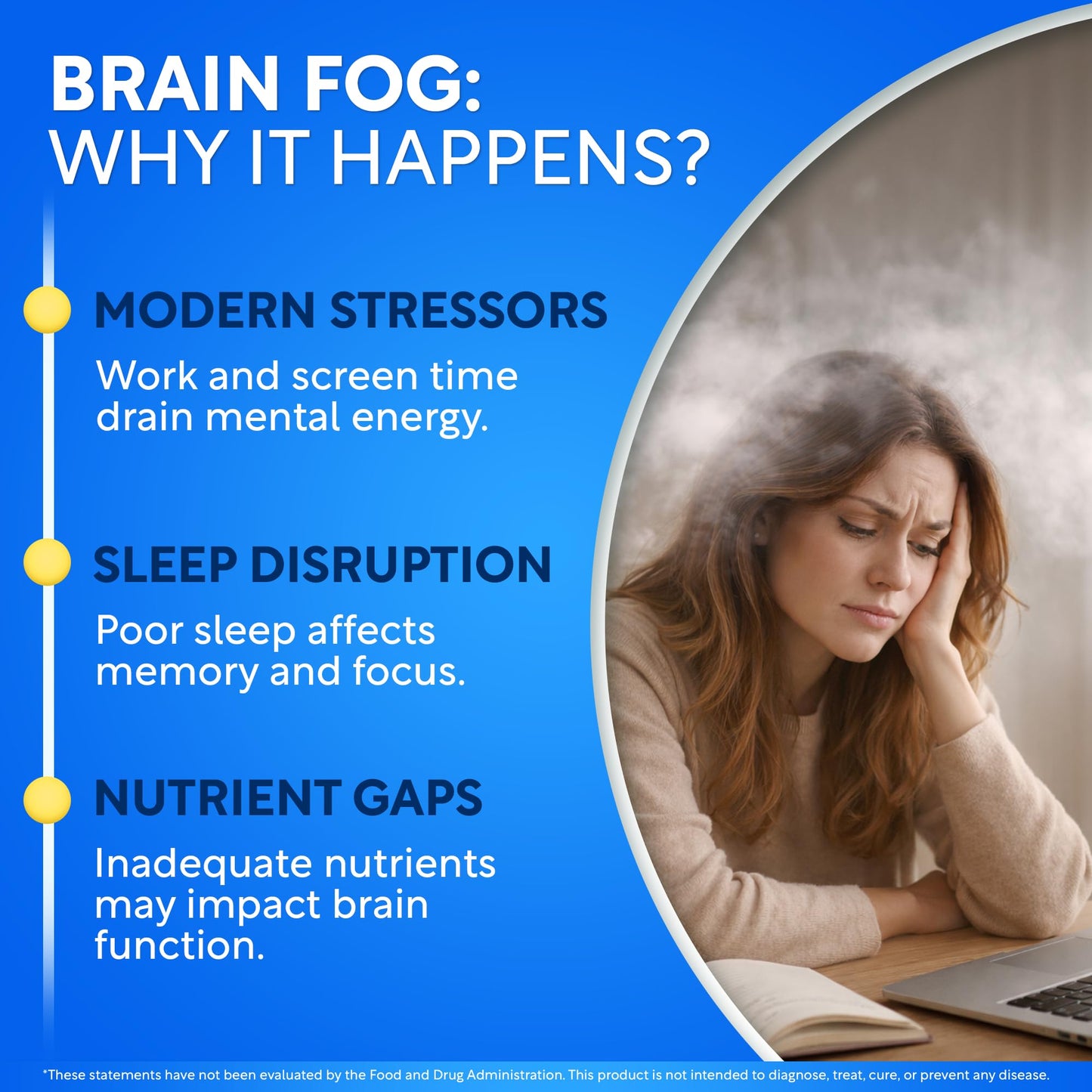 Dalnara Brain Fog Supplement for Women Capsule, 60 Count